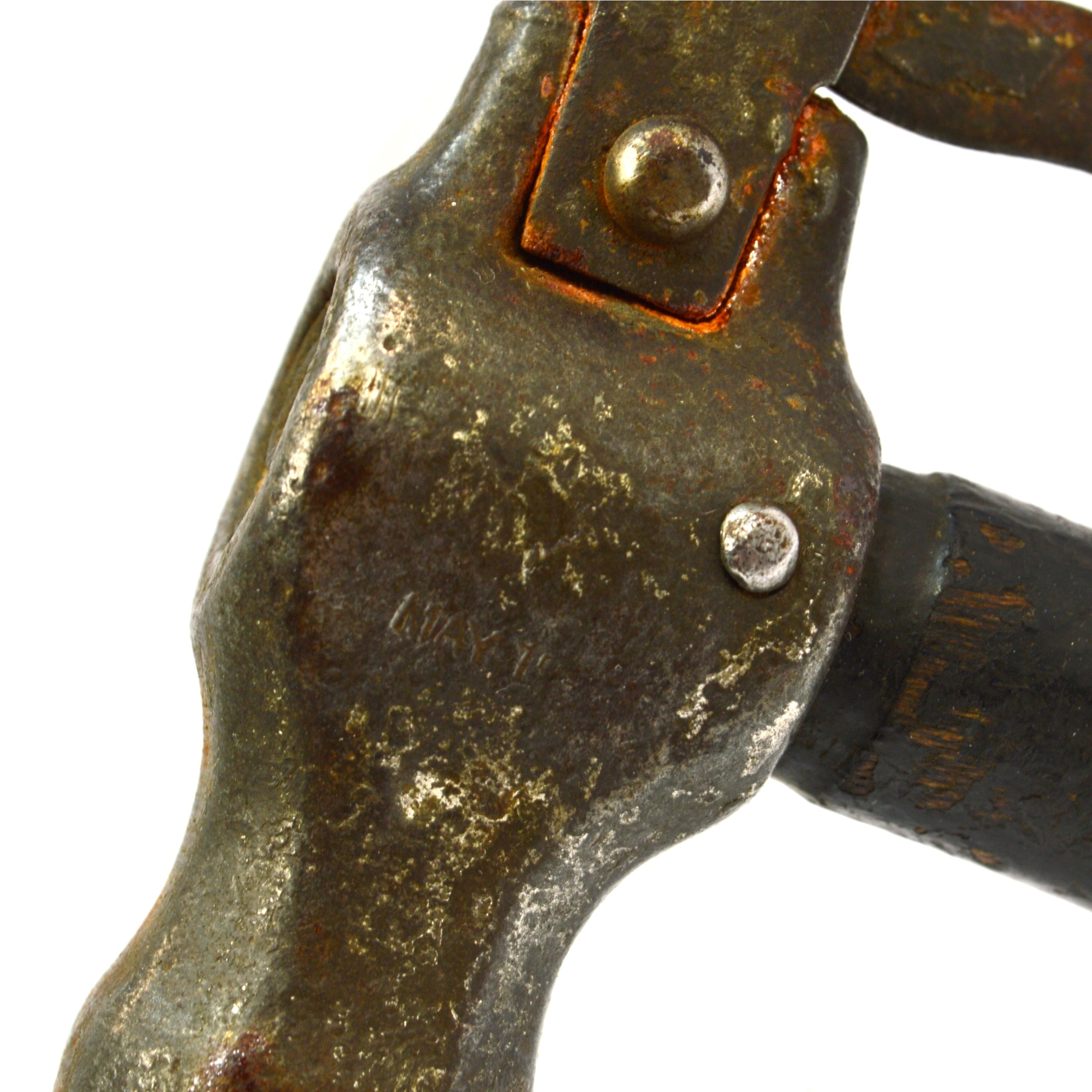 Vintage 5 oz Antique Tack Hammer with Unique Staple Puller End - Dated MAY 17 - Perfect for Upholstery, Leatherworking & DIY Crafts