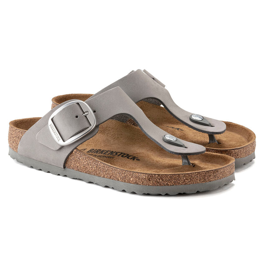 Birkenstock Gizeh Big Buckle Sandals - Women's Nubuck Leather Comfort Footwear for Casual Wear & Summer Outfits