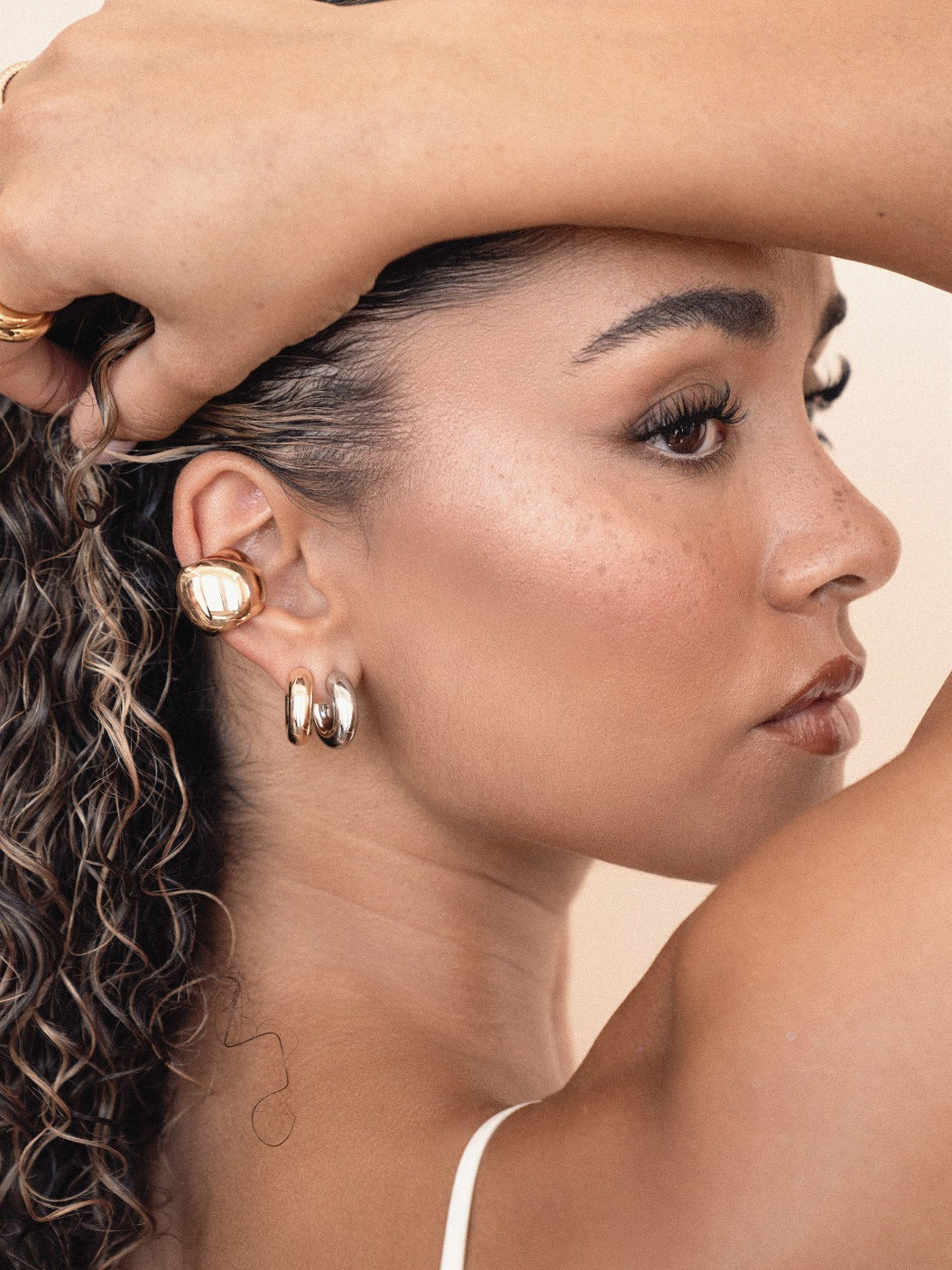 Mini Thick Classic Hoops - 14K Gold Plated Small Hoop Earrings for Women, Everyday Wear & Gift Giving