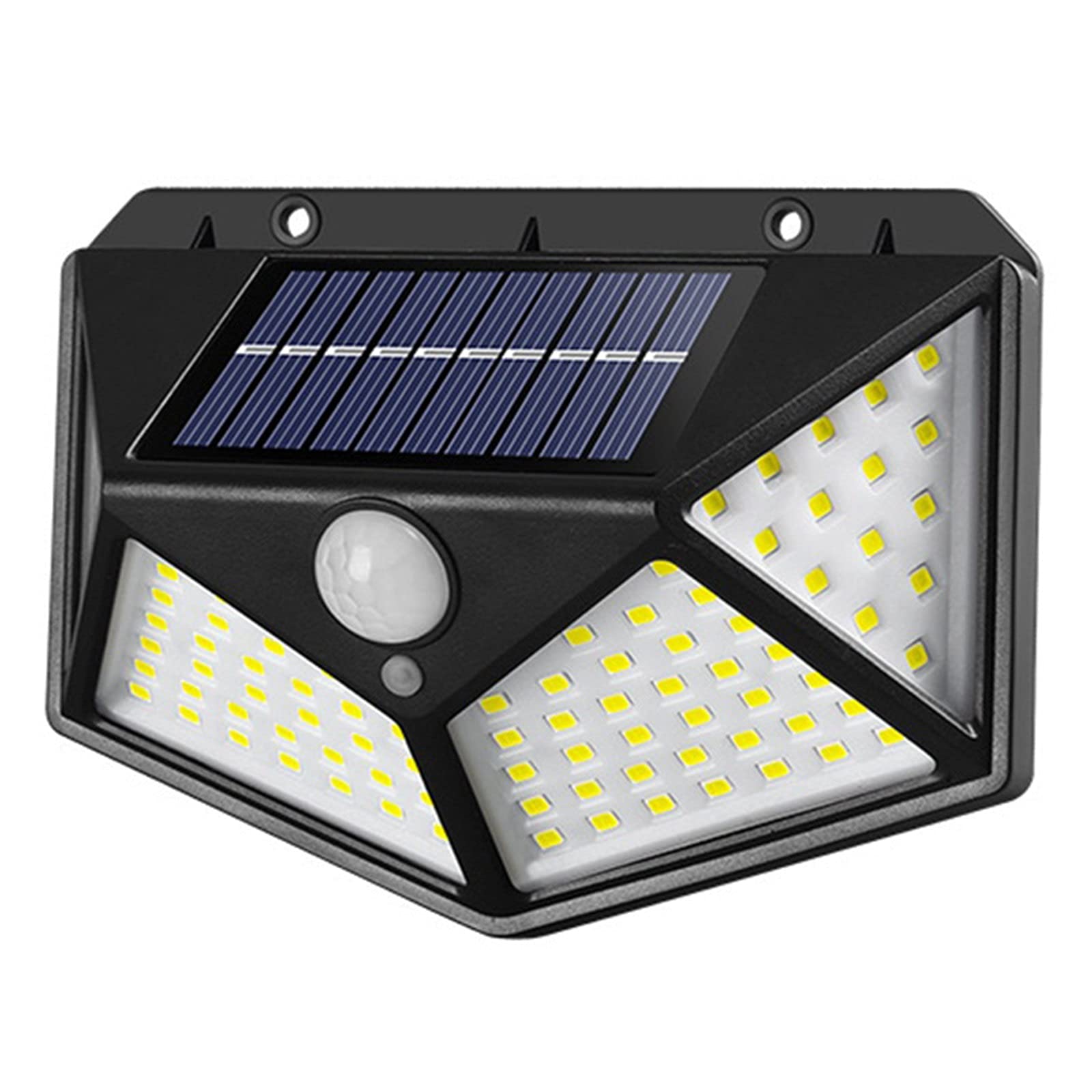 100 LED Solar Lights Outdoor with Motion Sensor - Waterproof Solar Powered Garden Lights for Pathway, Yard, Patio, and Street Lighting - 6 Pack Energy-Efficient Wall & Lantern Lights (Sunlight Charging) - Perfect for Home Security & Landscape Decoration