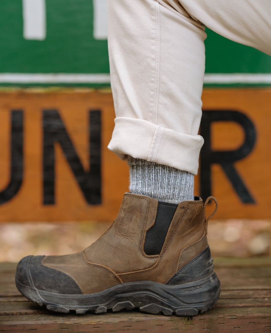 Men's Waterproof Chelsea Boots - Revel IV in Canteen & Black | Slip-Resistant Comfort for Outdoor Work & Casual Wear