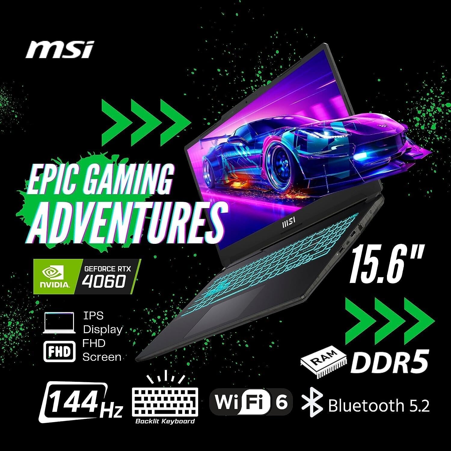 MSI Cyborg 15 Gaming Laptop - 15.6