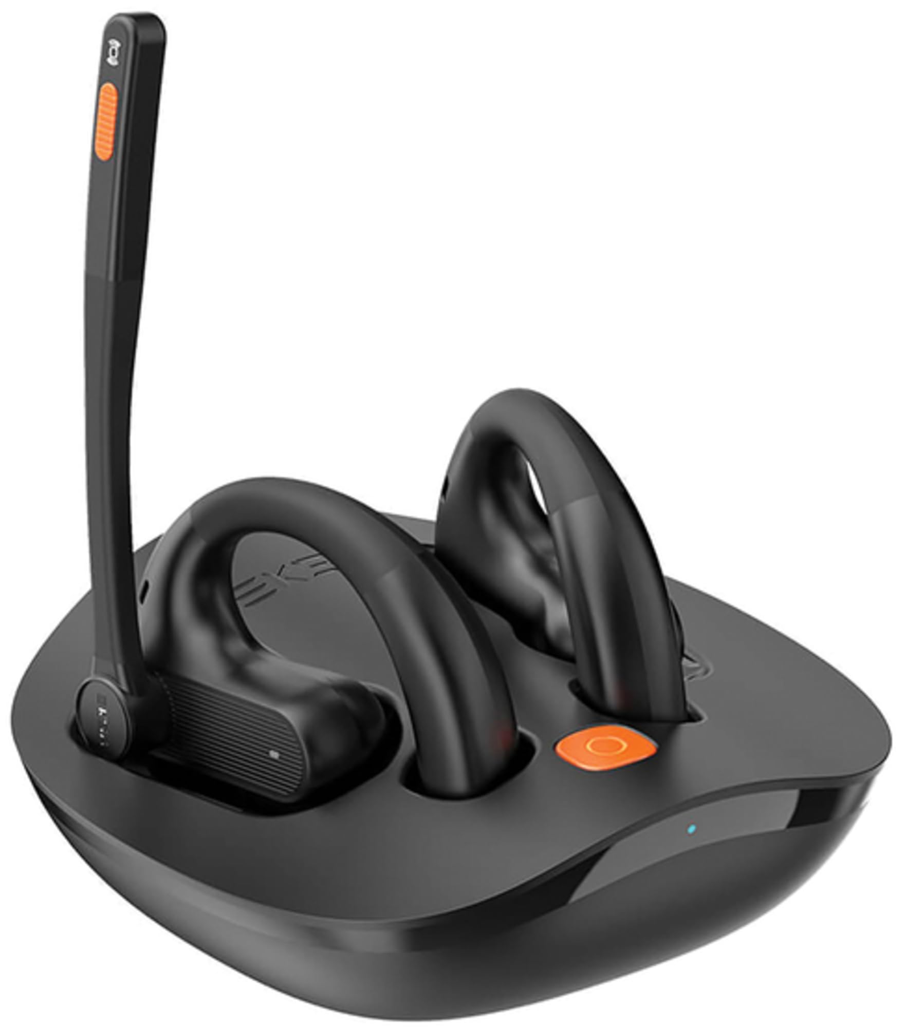 S30 Bluetooth Open-Ear Air-Conduction Headphones with Mic - True Wireless Stereo Sport Headset with Charging Case (Black) - Perfect for Running, Cycling & Outdoor Activities