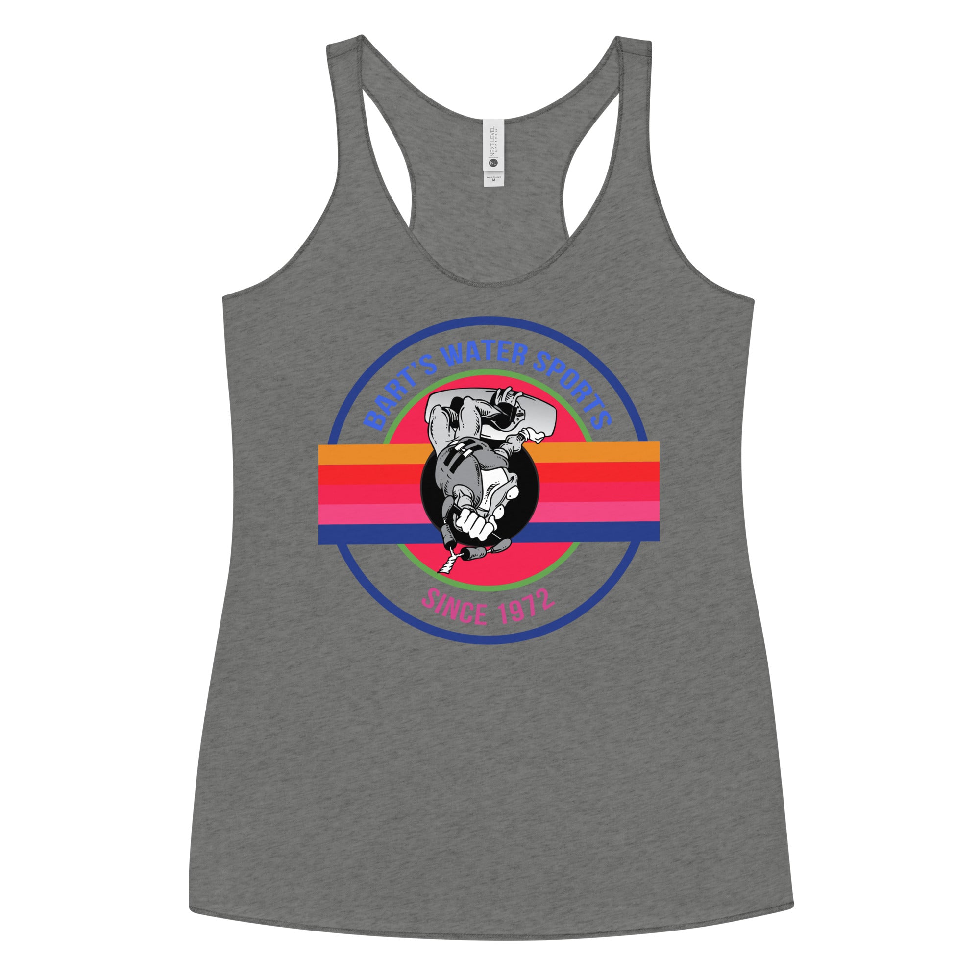 Upside Down Frog Wakeboard Women's Racerback Tank Top - Bart's Water Sports - Perfect for Wakeboarding, Beach & Summer Water Sports