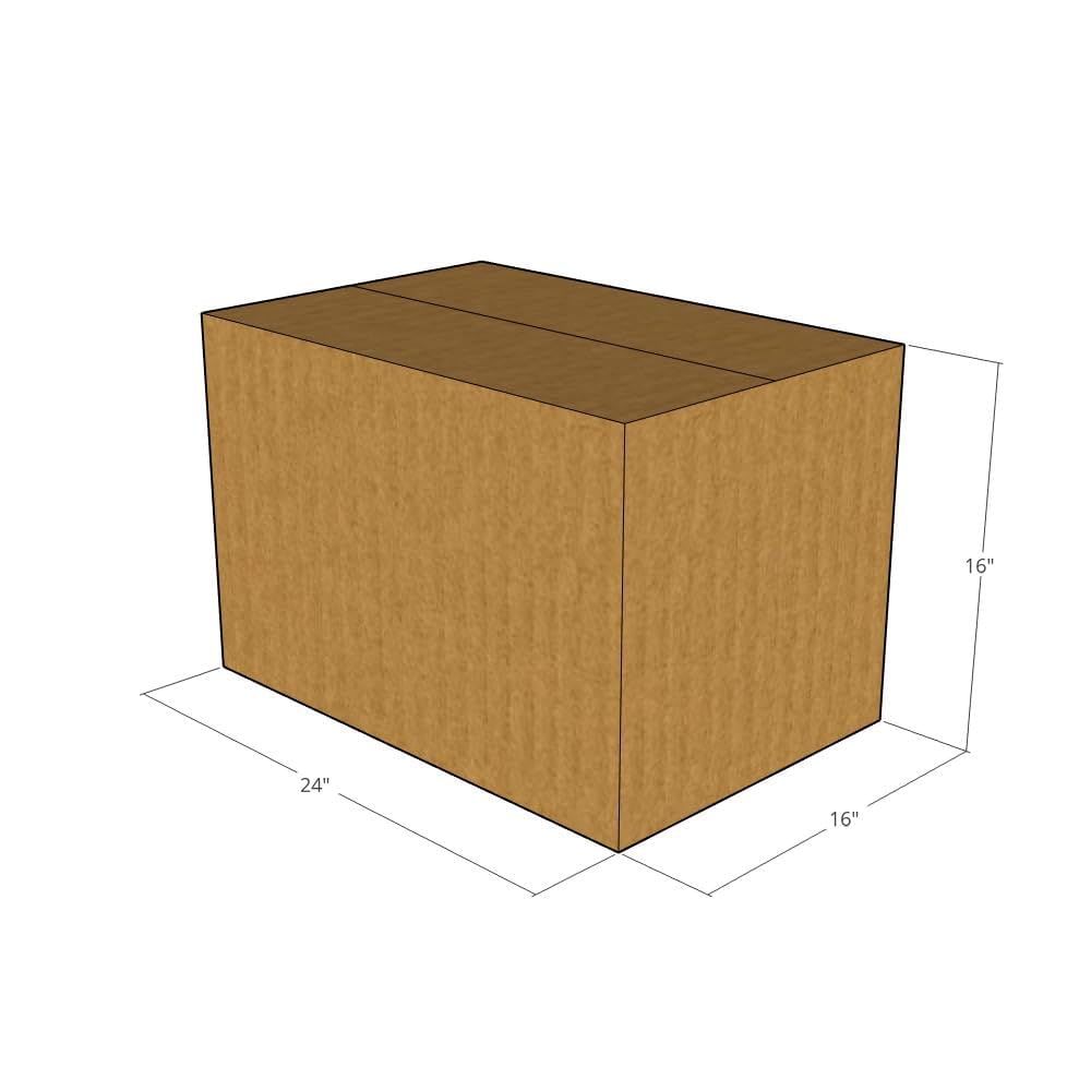 24x16x16 Inch Heavy Duty Corrugated Moving Boxes - 32 ECT Strength (25 Pack) | Shipping Boxes for Business, Office & Home Use | Perfect for Packing, Storage & Moving Supplies