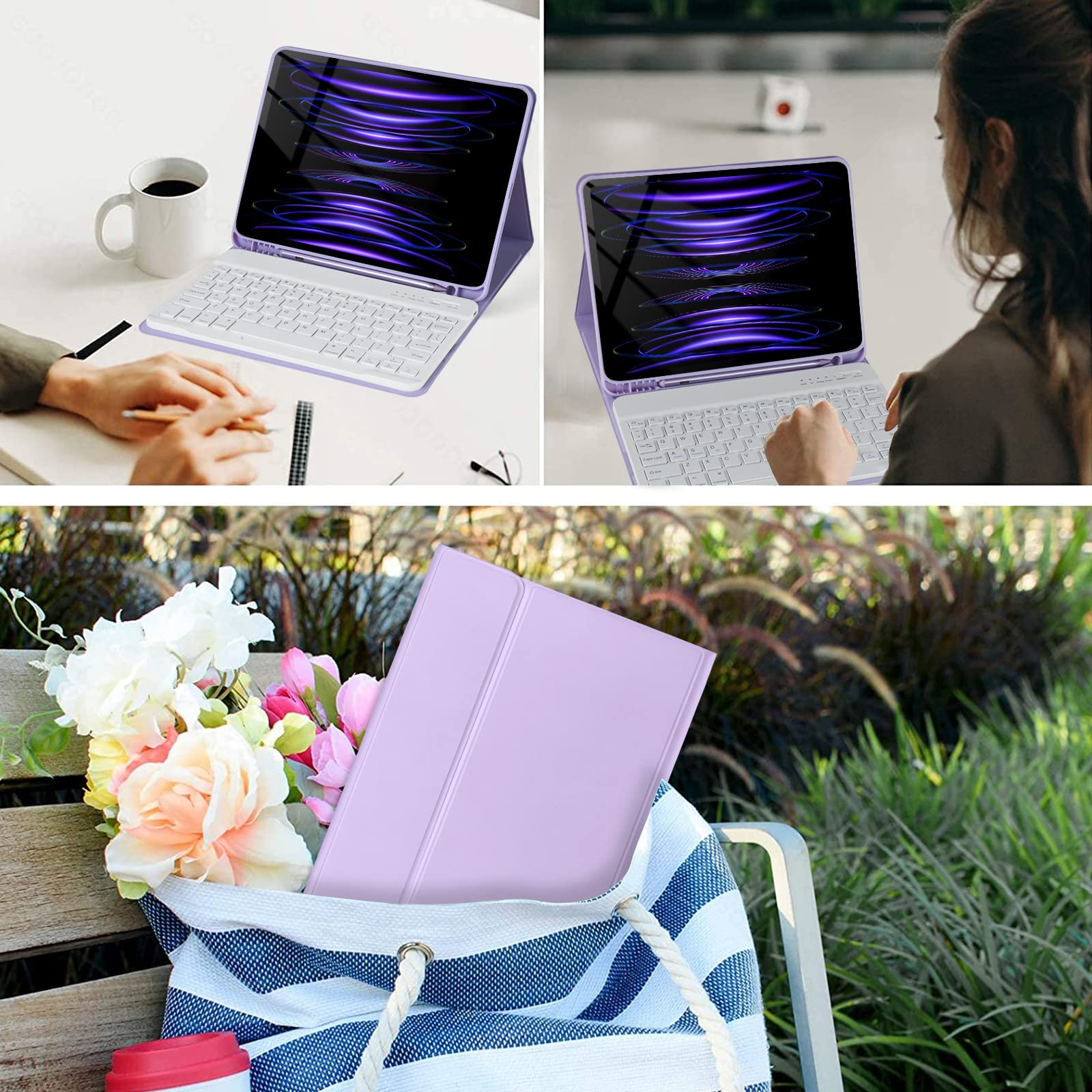Premium Bluetooth Keyboard Case for iPad Air 11-inch (M2) 2024 & iPad Pro 11