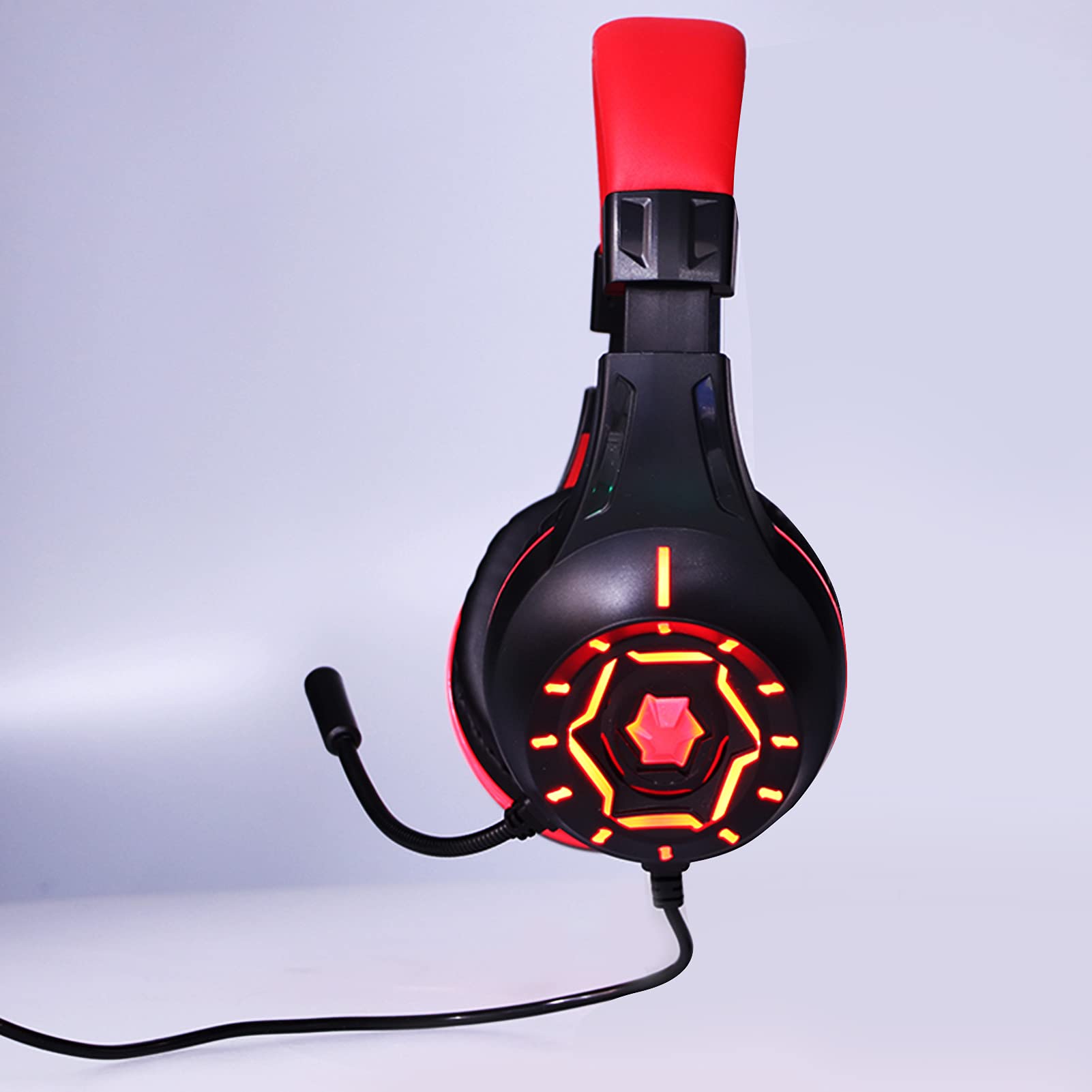 Wired Gaming Headset with Microphone - 3.5mm Stereo Over-Ear Noise Cancelling Headphones for PC, Laptop, PSP - Perfect for Gaming, Streaming & Online Meetings