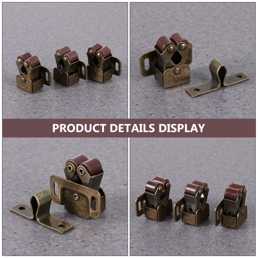 12-Pack Heavy Duty Steel Door Latch Roller Catch - Double Ball Bearing Metal Door Latch for Cabinets, Furniture & Sliding Doors - Durable & Smooth Operation for Home & Office Use