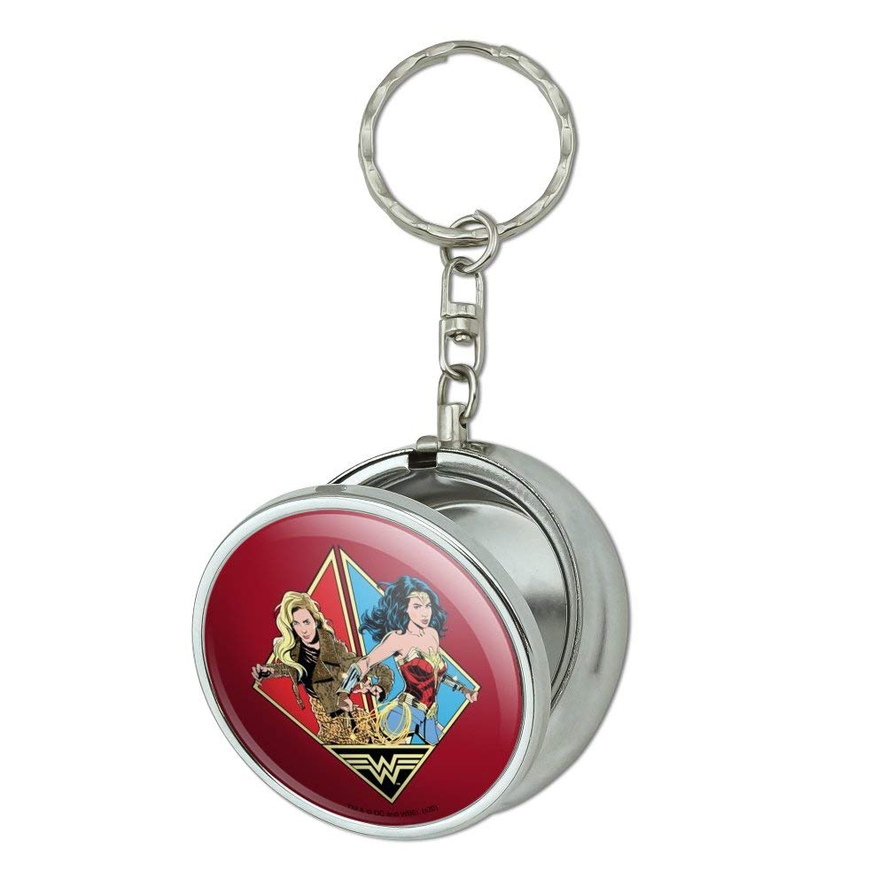 Wonder Woman 1984 & The Cheetah Portable Travel Ashtray Keychain with Cigarette Holder - Compact Pocket Purse Accessory for Smoking Outdoors, Travel & Collectibles