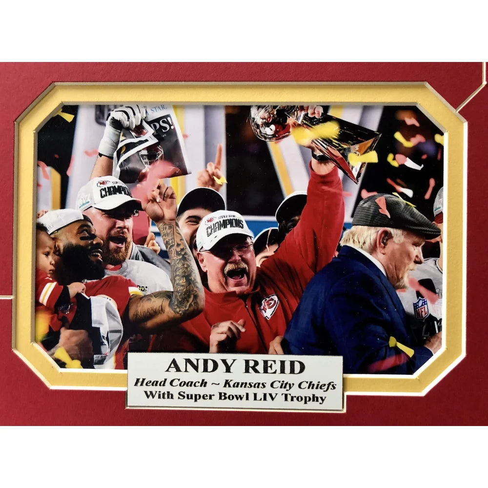 Kansas City Chiefs Super Bowl LIV Champions Authentic Confetti Framed Photo Collage with Patrick Mahomes - Perfect for Game Room, Sports Bar, or Chiefs Fan Home Decor