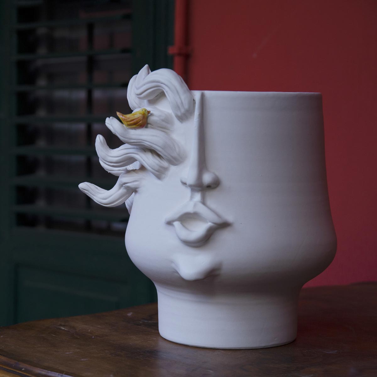 Handmade Ceramic Head Vase - Unique Boho Home Decor for Living Room, Bedroom & Office | Perfect for Flower Arrangements, Planters & Artistic Display