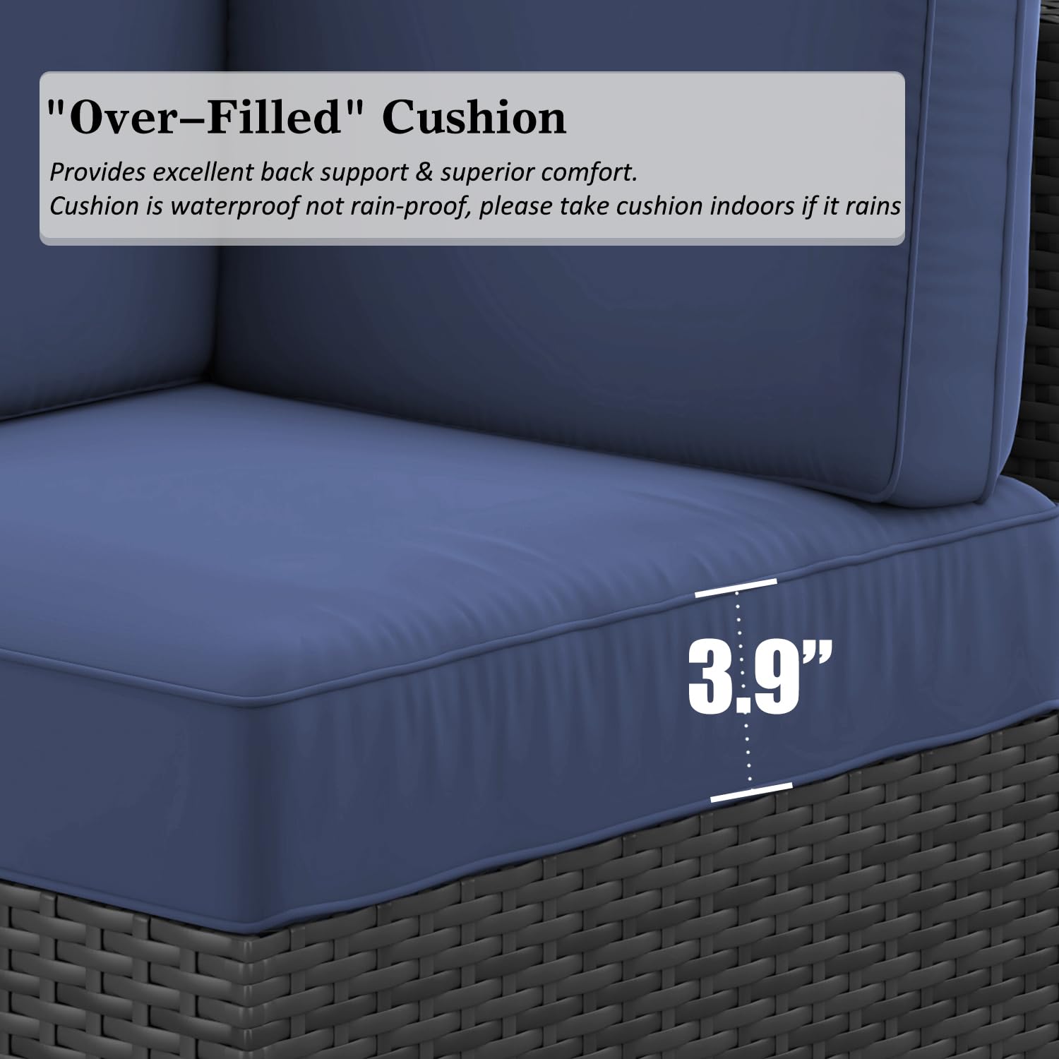 8-Piece Outdoor Patio Furniture Set with 44