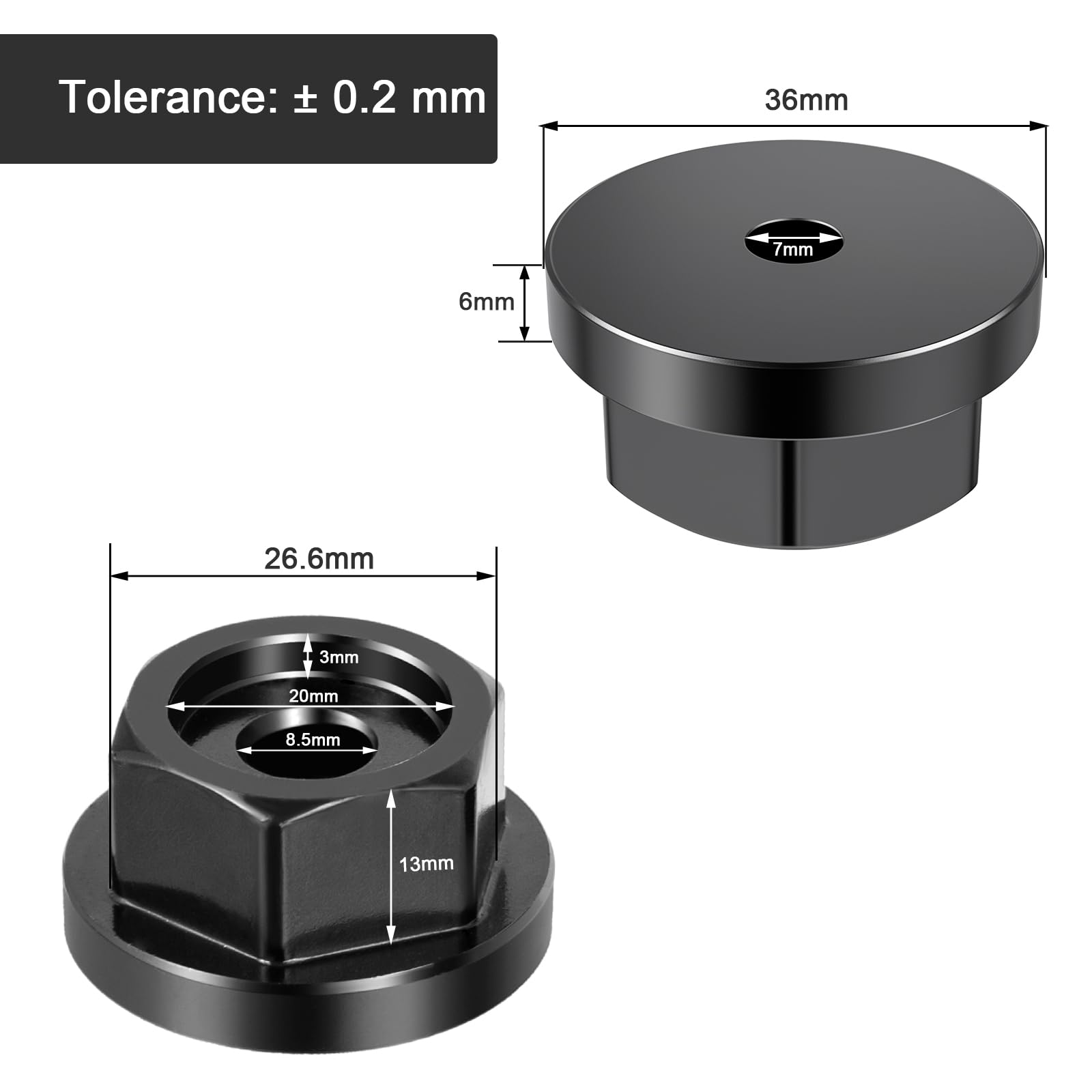 Carbon Steel Hex Nuts 24PCS - Heavy Duty Hex Nut Assortment Kit with Washers (1 Inch) - Rust-Resistant Fastener Hardware for Outdoor Pergolas, Pavilions & Deck Building - Perfect for DIY Projects and Structural Reinforcement