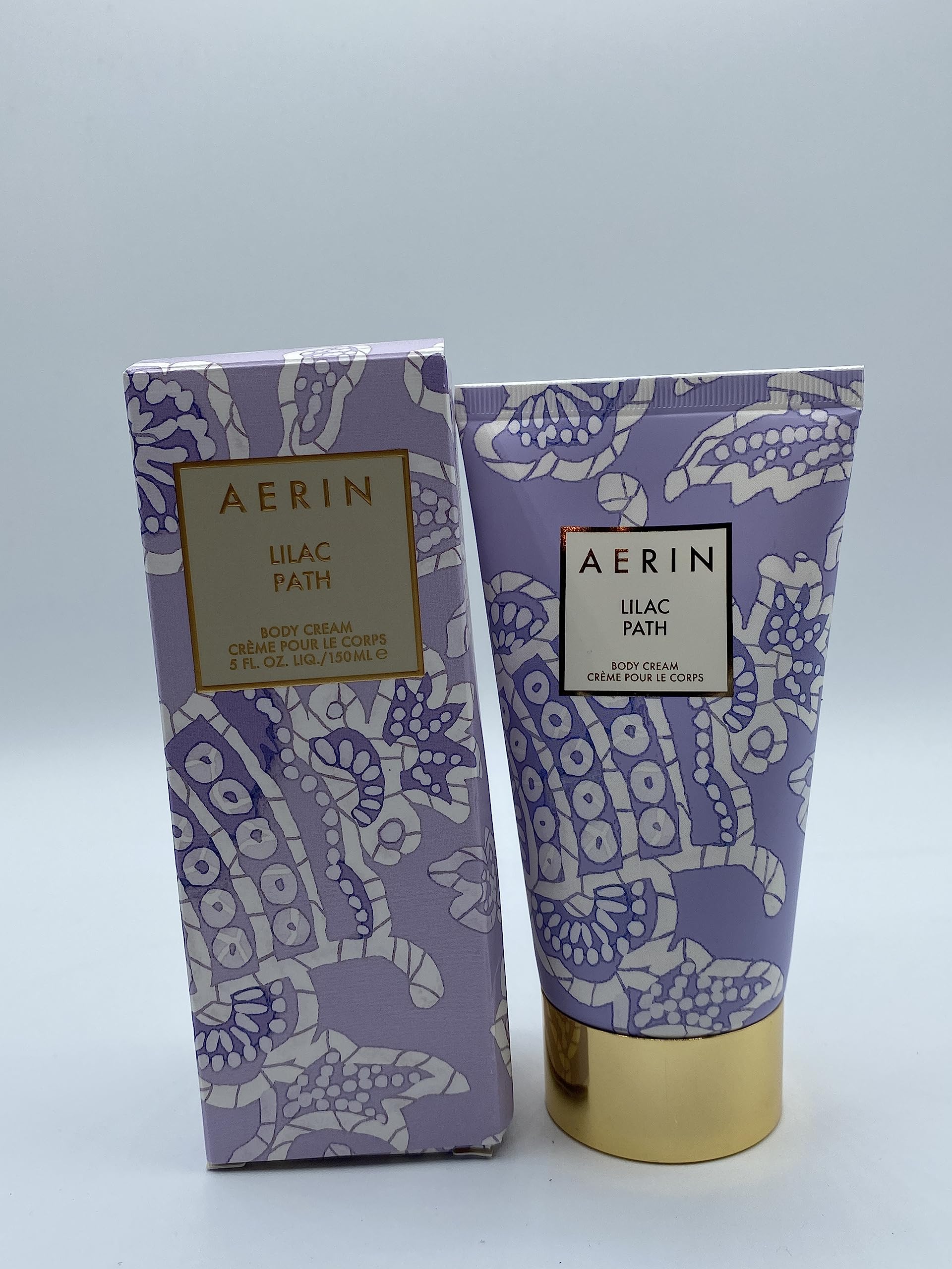 AERIN Lilac Path Body Cream 150ml - Luxurious Hydrating Body Lotion with Floral Scent for Dry Skin Care - Perfect for Daily Moisturizing, Spa Days & Gift Giving