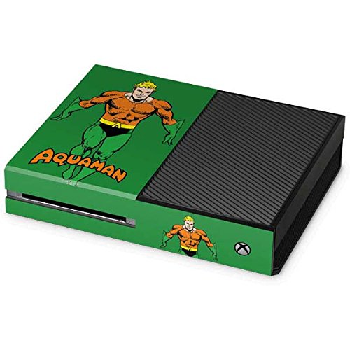 Officially Licensed Warner Bros Aquaman Portrait Gaming Skin Decal for Xbox One Console - Custom Protective Cover for Gamers & Movie Fans
