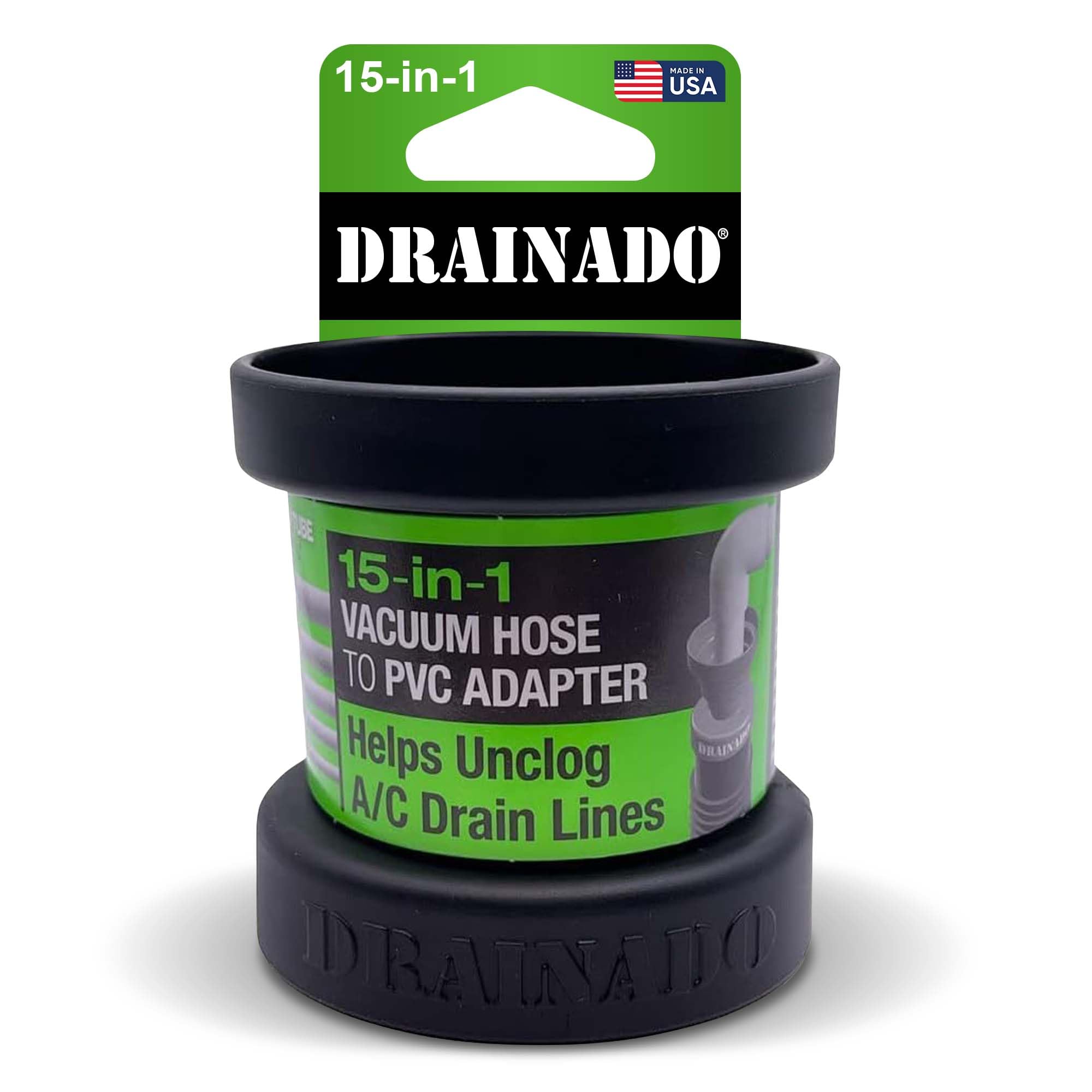 Multi Vacuum Hose to PVC Pipe Adapter - Effortless A/C Drain Line Unclogging Tool - Universal Fit for Various Vacuum Hoses & PVC Pipe Sizes - No Reducers or Duct Tape Needed - Perfect for HVAC Maintenance & Home Plumbing Repairs