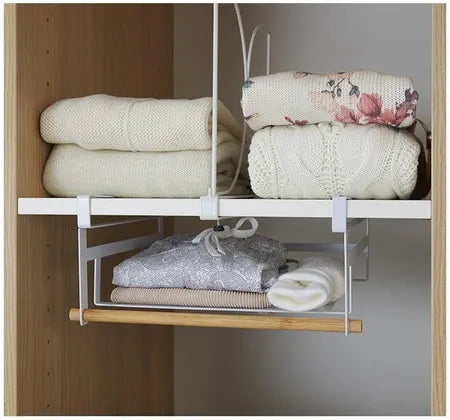 Under Shelf Storage Basket - Expandable Wire Organizer for Kitchen, Bathroom, Closet - Perfect for Spices, Toiletries, or Office Supplies