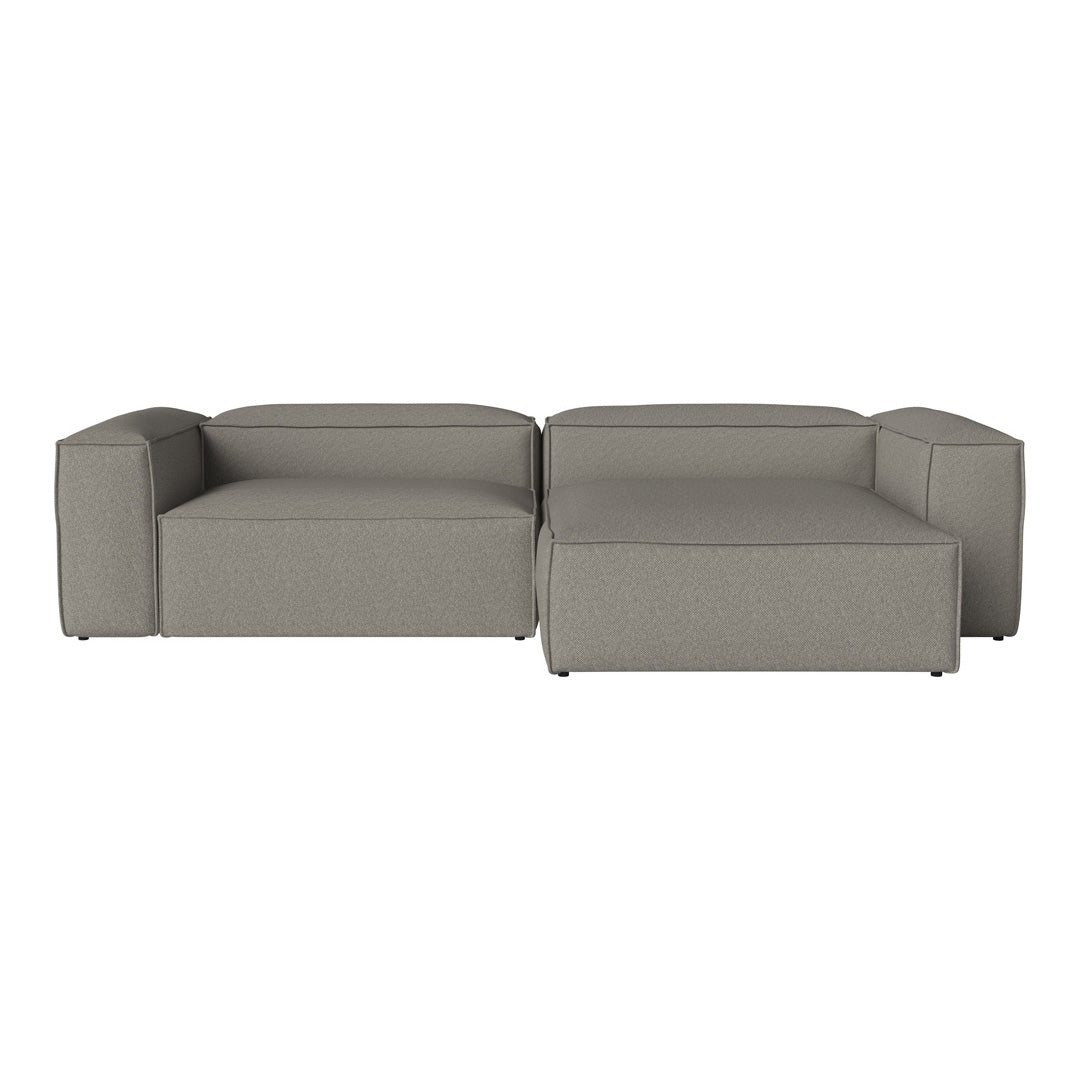 Cosima 2-Seater Sofa with Chaise Lounge - Modern Fabric Sectional Couch for Small Spaces, Living Room & Apartment Furniture (Gray) - Perfect for Relaxing, Entertaining & Small Space Living