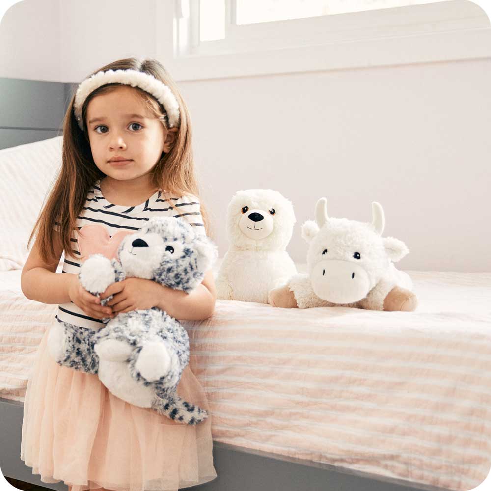 Original Buffalo Warmies Plush Stuffed Animal - Microwaveable Heating Pad for Kids & Adults - Perfect for Relaxation, Stress Relief & Comfort at Home or Travel