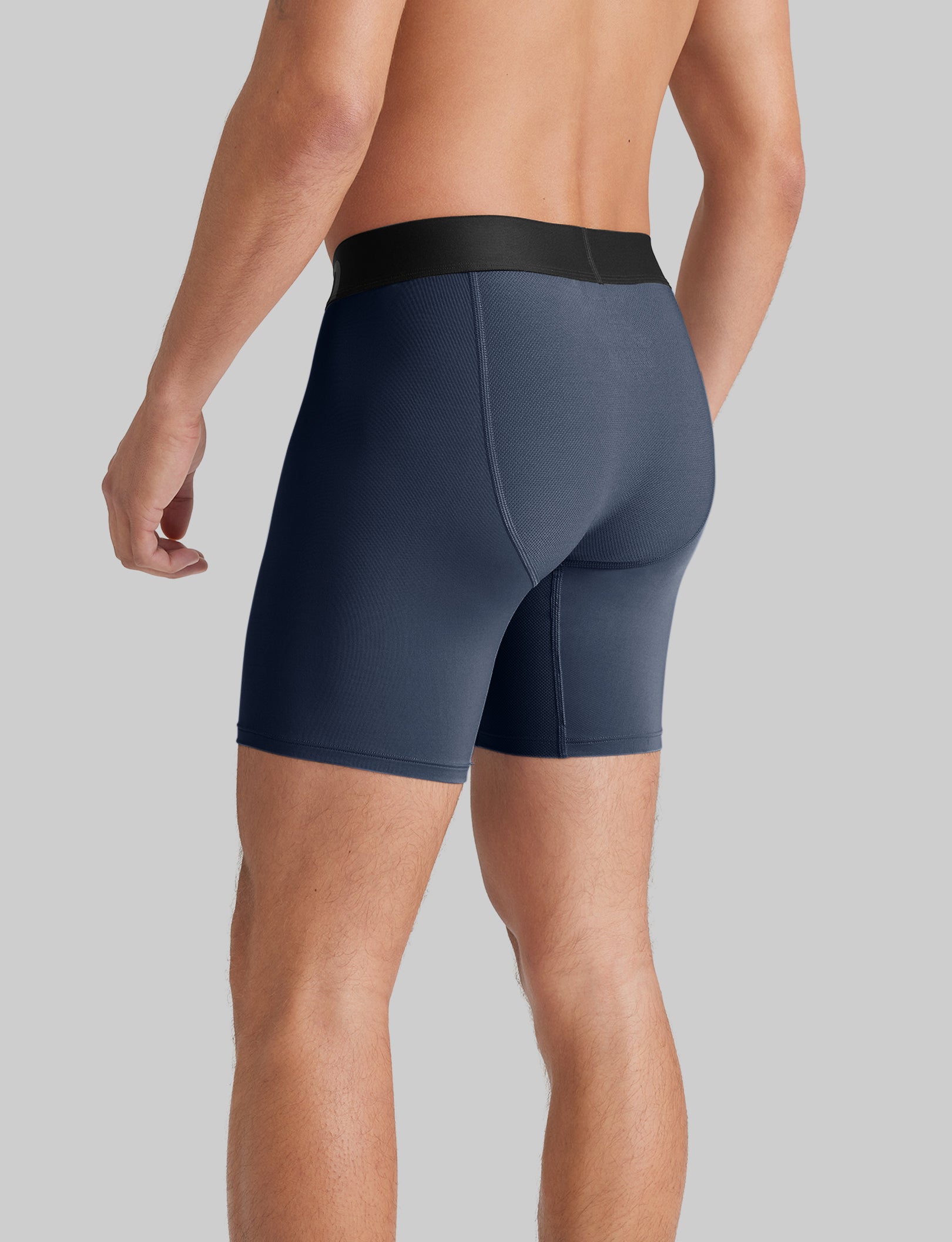 360 Sport Mid Length Boxer Briefs 6-Pack - Moisture Wicking Men's Underwear for Gym, Running & Everyday Comfort