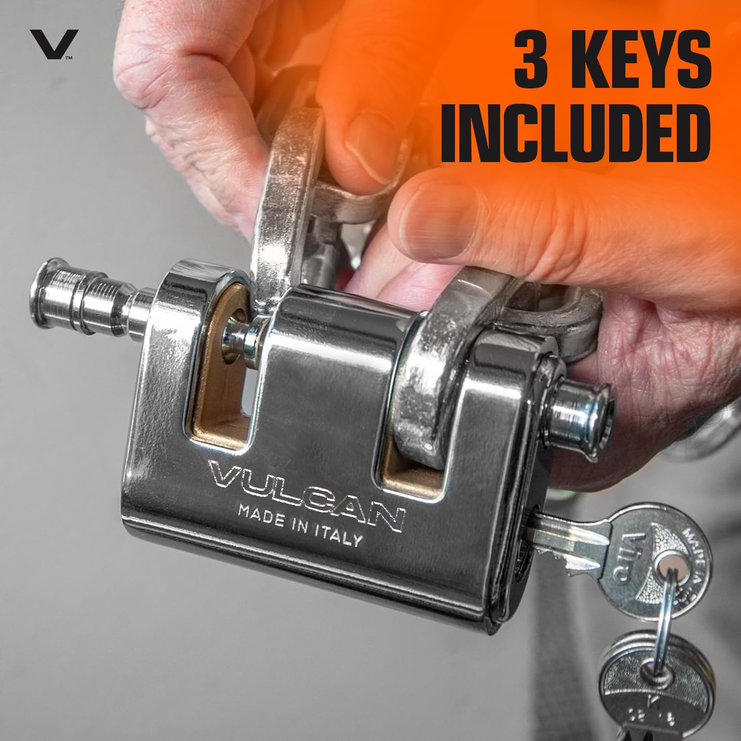 VULCAN Heavy Duty Security Chain & Lock Kit - 3/8 Inch x 9 Foot Case-Hardened Steel - Bolt Cutter Resistant - for Motorcycle, Bicycle, Gate & Outdoor Equipment Protection