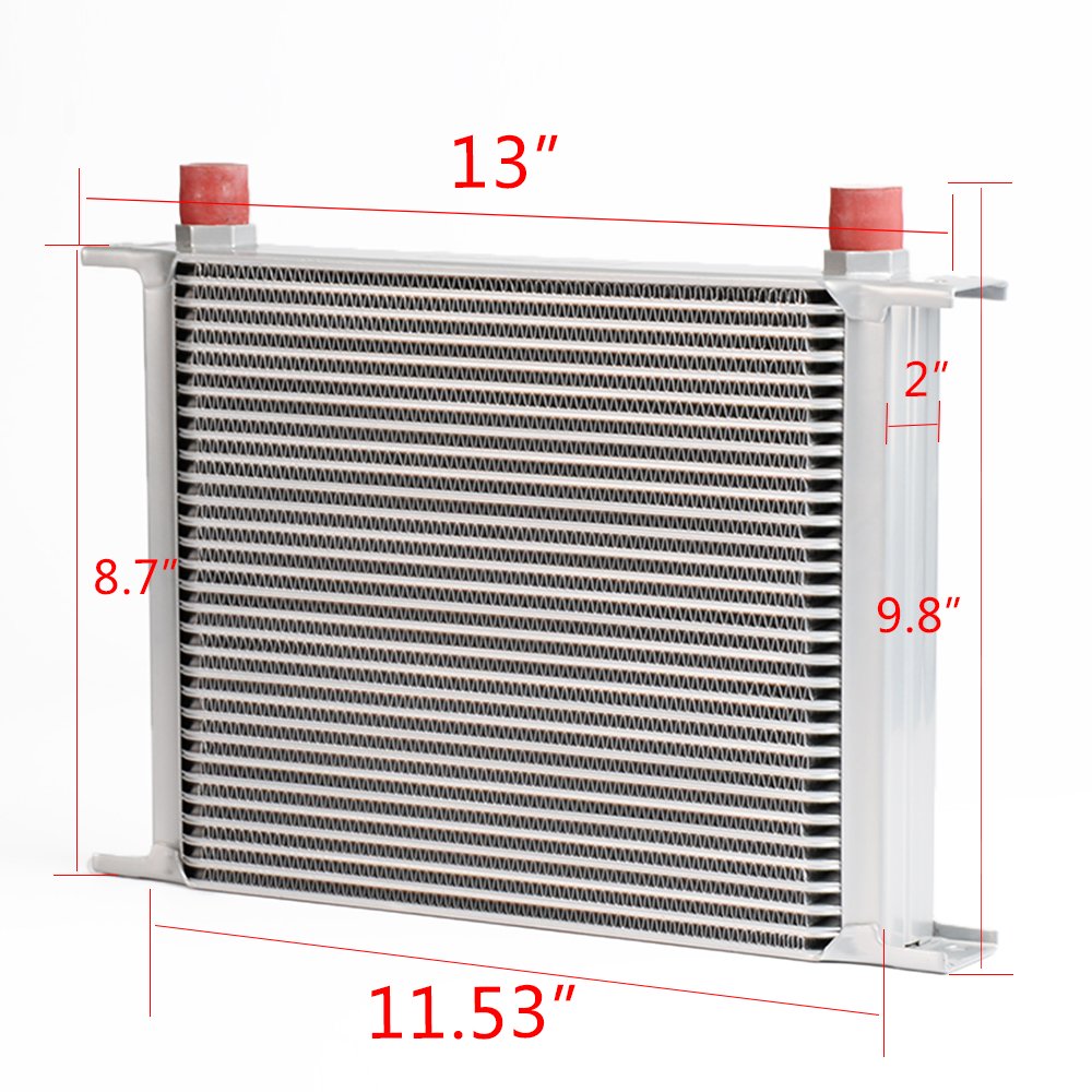 Universal 30 Row 10AN Engine Transmission Oil Cooler with 7
