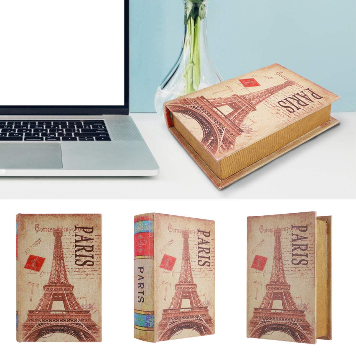 BESPORTBLE Decorative Faux Books Storage Box - Stylish Home Decor for Bookshelf, Shelf & Library - Perfect for Organizing & Enhancing Living Room, Bedroom & Office Spaces