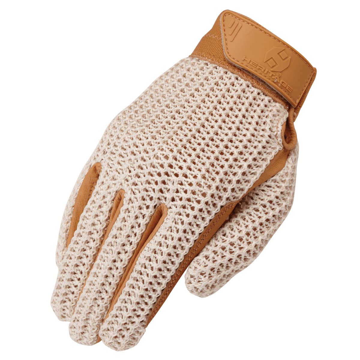 Heritage Crochet Riding Gloves - Equestrian Horseback Riding Gloves for Women & Men - Perfect for English & Western Riding, Dressage, and Outdoor Activities