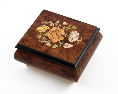 Beautiful Floral Music Box with Multiple Song Options - Clair de Lune - Perfect for Weddings, Anniversaries & Romantic Gifts