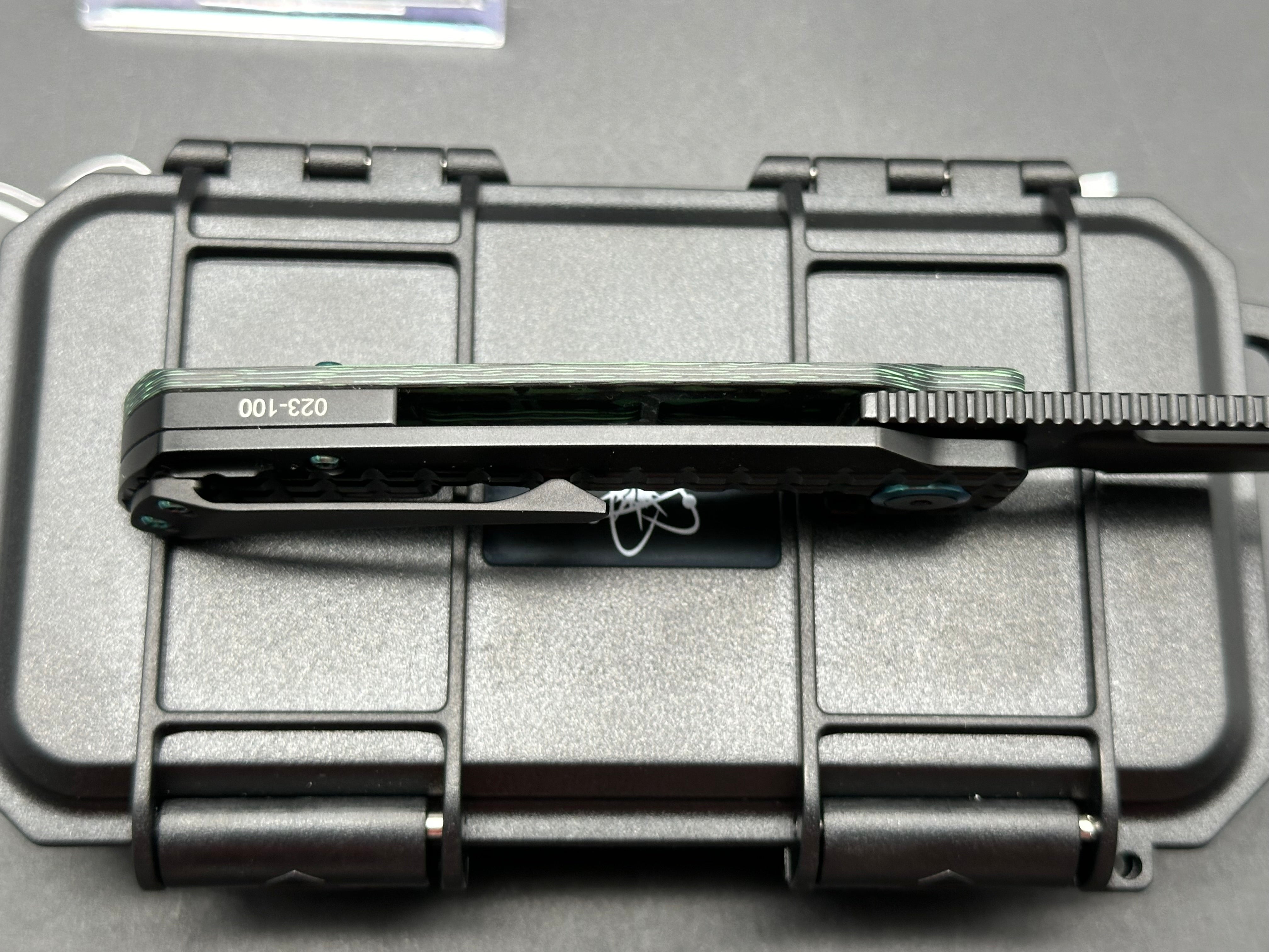 EMP EDC NYMBLE Green Camo Carbon Fiber Pocket Knife - Tactical Folding Knife for Outdoor Camping, Hiking & Survival Gear