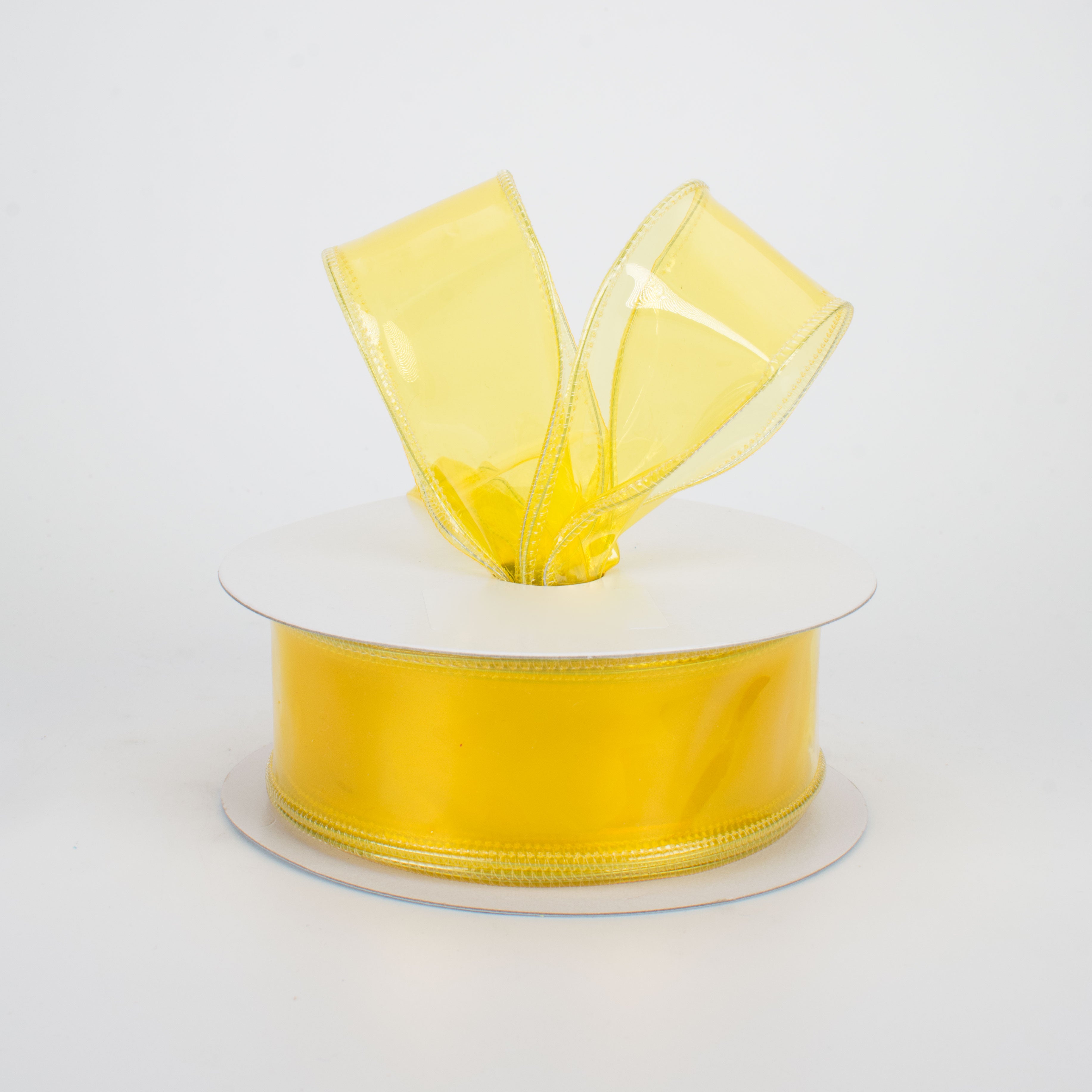 1.5 Inch Jelly Ribbon - Bright Yellow Decorative Ribbon (10 Yards) for Gift Wrapping, DIY Crafts, Hair Bows, and Party Decorations
