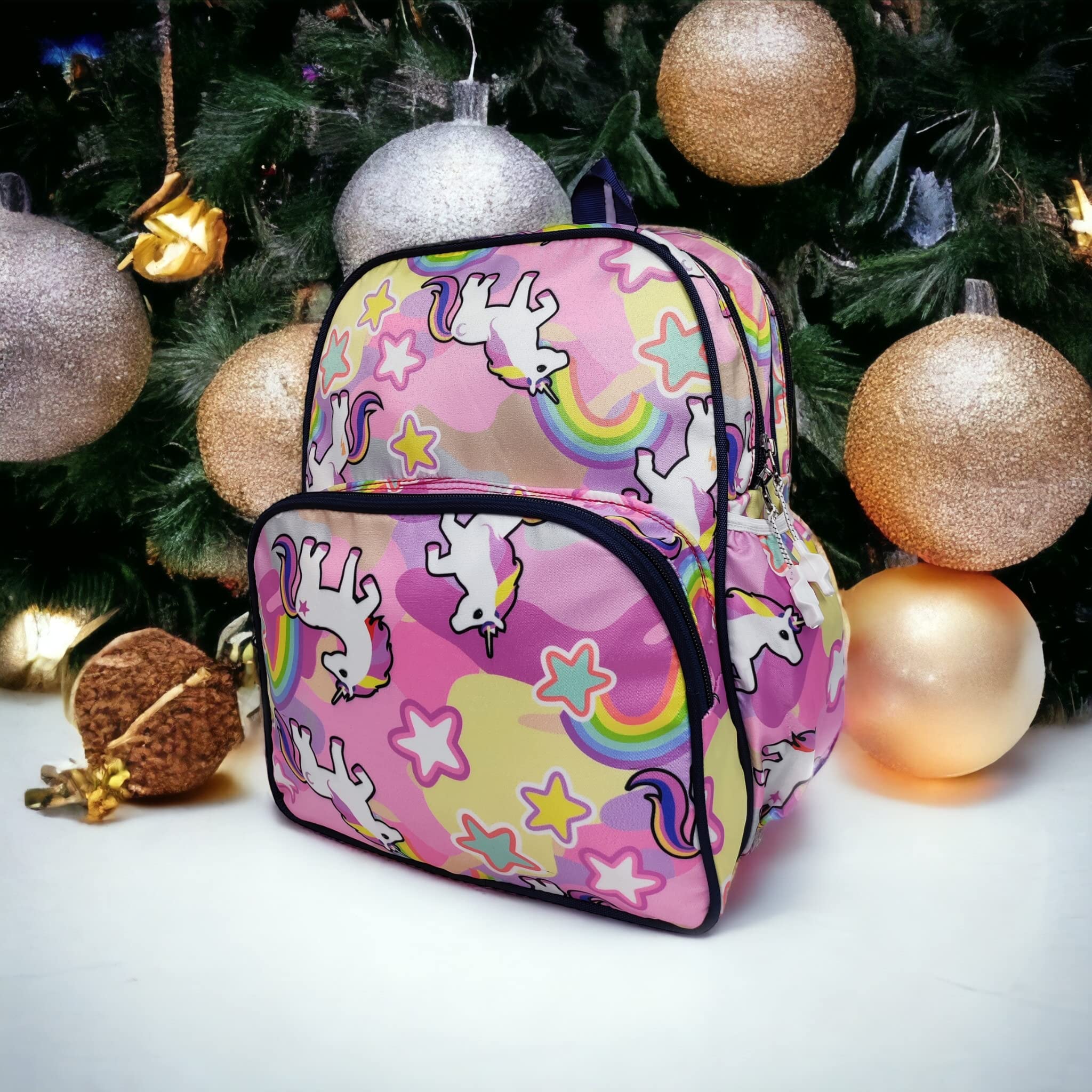 Stylish Unicorn School Backpack for Kids - Durable Polyester Backpack with Adjustable Straps, Pink (Pack of 1) - Perfect for School, Travel, and Daily Use