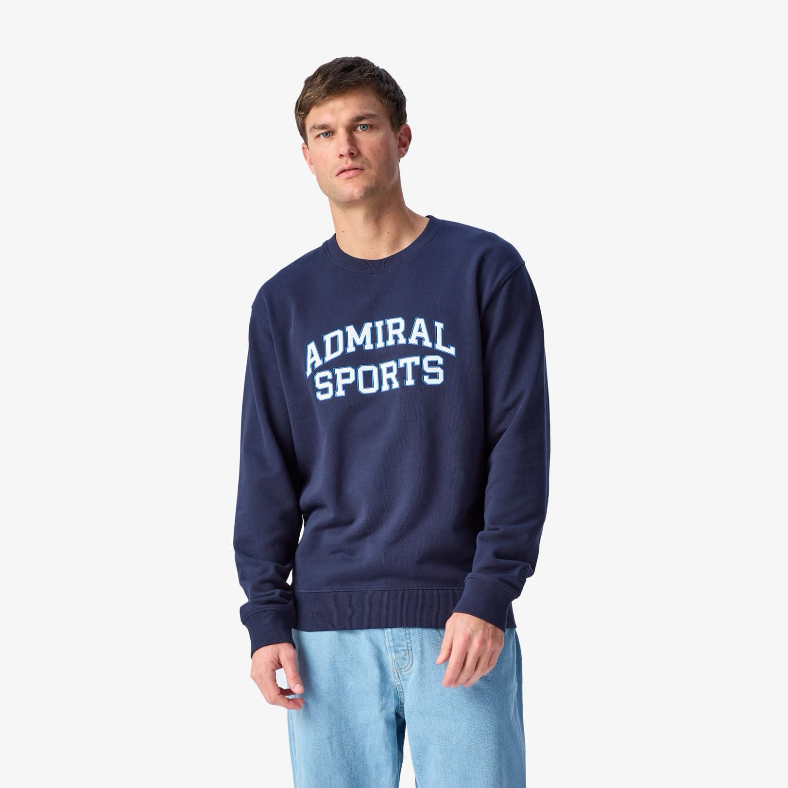 Admiral Sports Varsity Sweatshirt for Men - Navy Blue Pullover Hoodie - Comfortable Casual Wear for School, College & Sports Teams