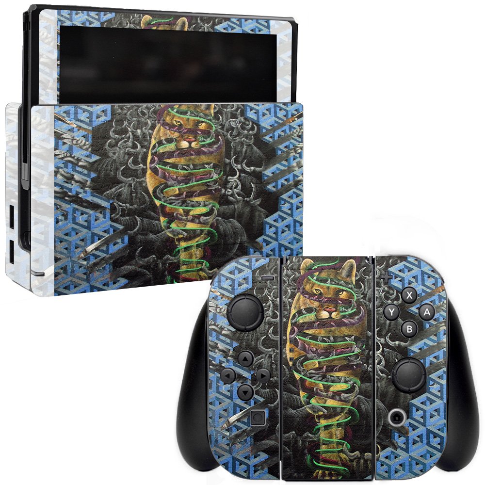 MightySkins Protective Vinyl Decal Wrap Cover for Nintendo Switch - Panther Swirl Design | Durable, Customizable Skin | Easy to Apply & Remove | Made in USA | Perfect for Gaming, Travel & Personalization
