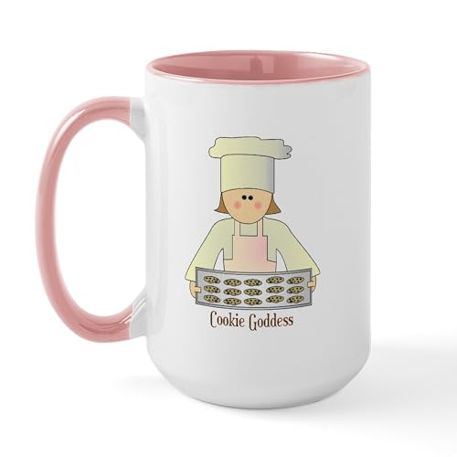 White/Pink Inside - Cookie Goddess Large Mug