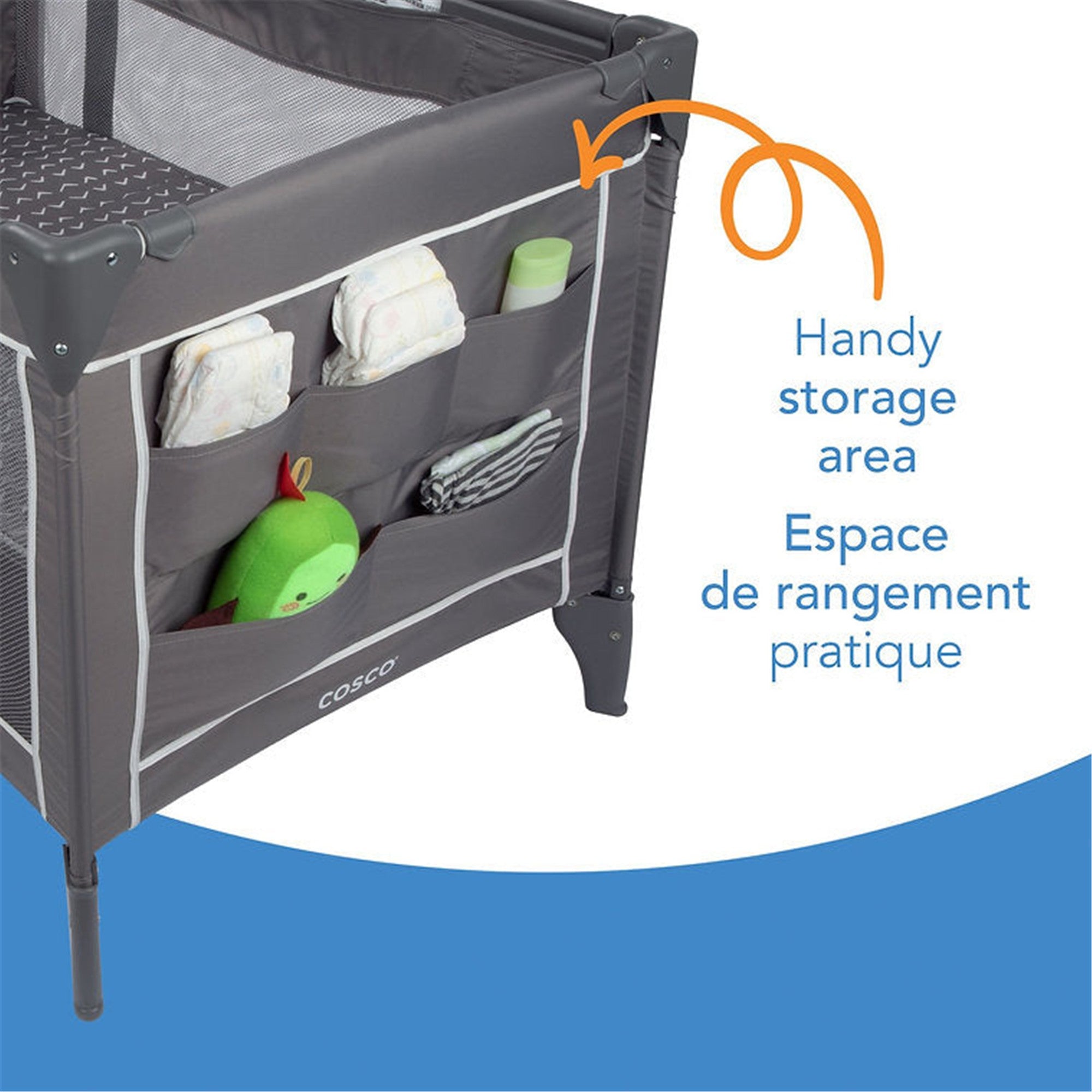 Cosco Funsport Plus Playard - Portable Baby Playpen with Canopy & Storage Bag - Ideal for Indoor & Outdoor Use, Travel, Beach, and Backyard Playtime