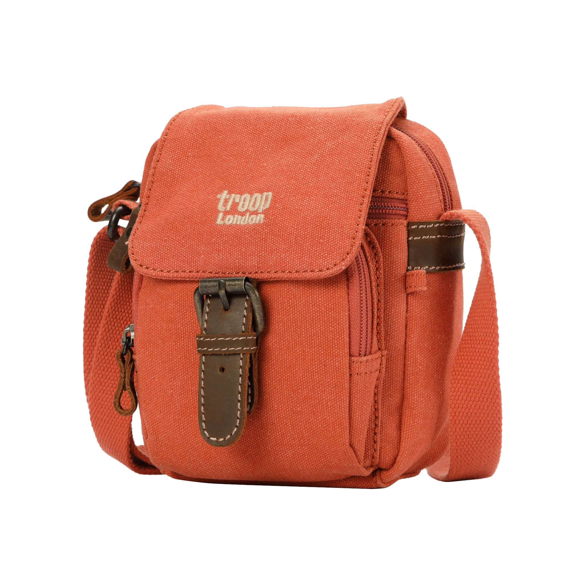 TRP0213 Troop London Classic Canvas Crossbody Bag for Men & Women - Stylish & Durable Everyday Shoulder Bag for Work, Travel & Casual Outings