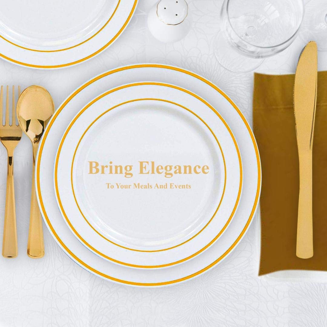1000-Piece Premium Plastic Dinnerware Set - 10