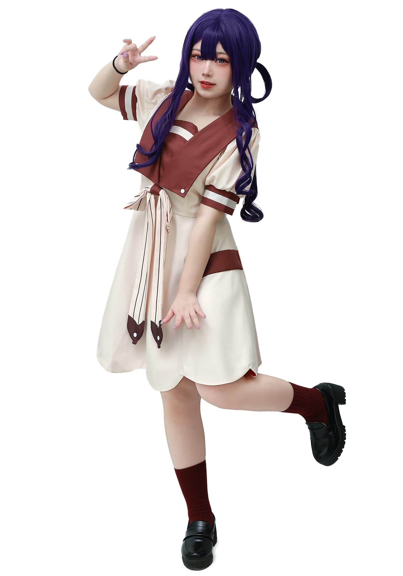 C-ZOFEK Women's Cosplay Costume Dress with Matching Socks - Anime Outfit for Halloween Parties, Cosplay Events & Themed Dress-Up Nights
