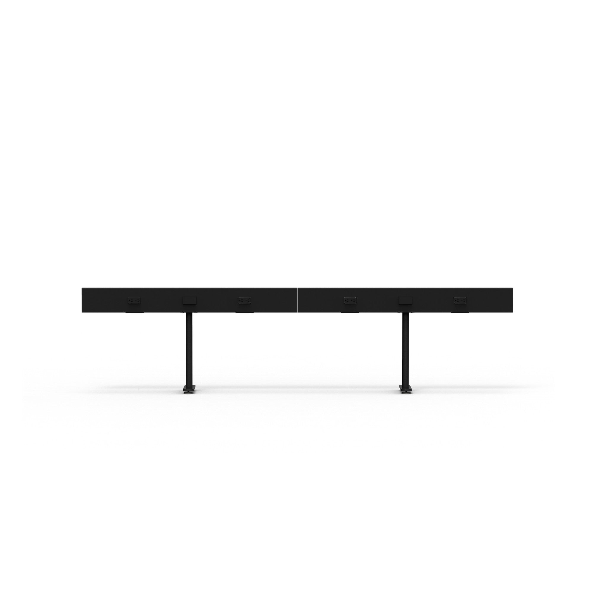 Boom Power Rail with Round Legs - Heavy Duty Metal Support for DIY Furniture, Shelving, and Industrial Use - Perfect for Home, Office, and Workshop Projects