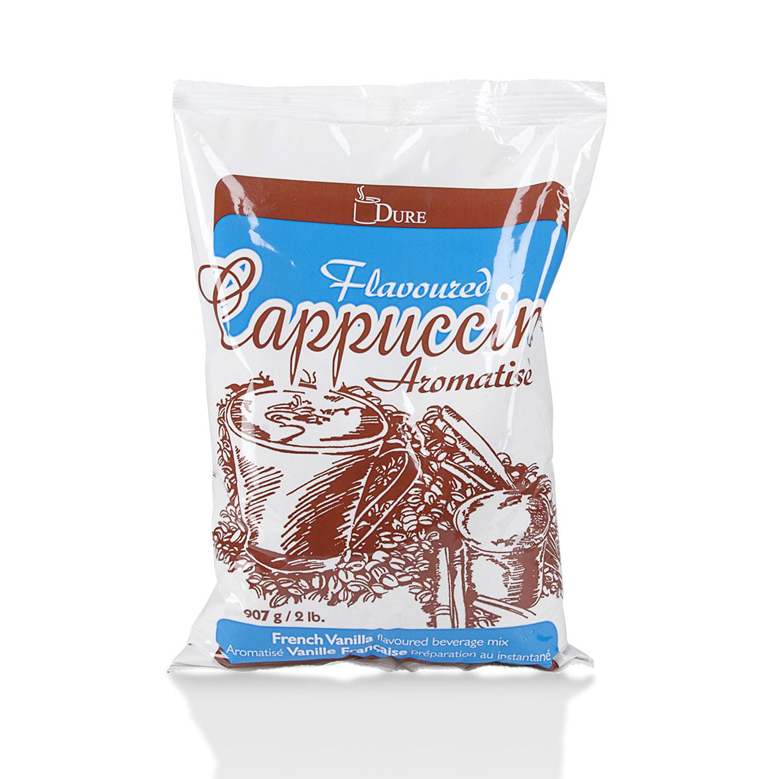 Premium French Vanilla Powdered Cappuccino Mix - 2 lb Bulk Bag for Coffee Lovers | Rich & Creamy Instant Coffee Drink for Home, Office & Cafes