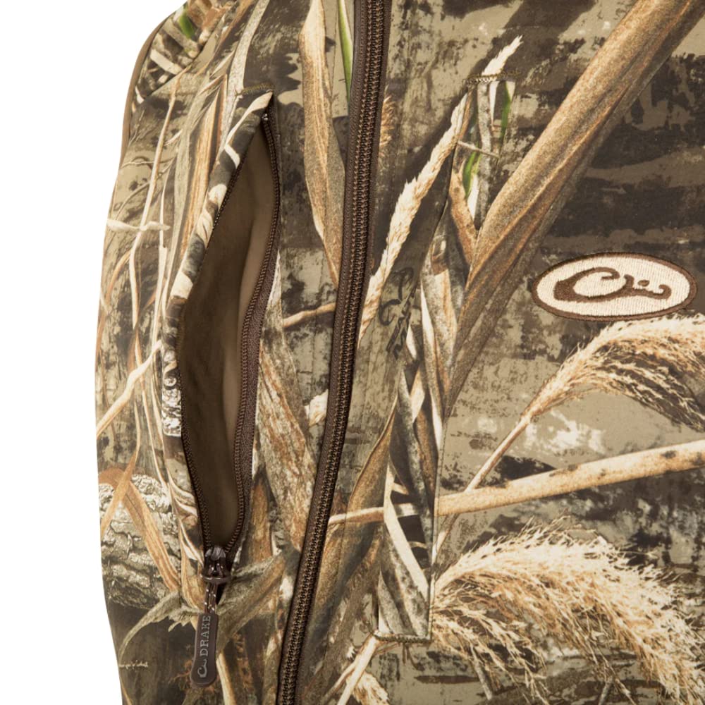Drake Men's Windproof Tech Brown Vest - Lightweight Outdoor Jacket for Hiking, Camping & Travel - Size Large