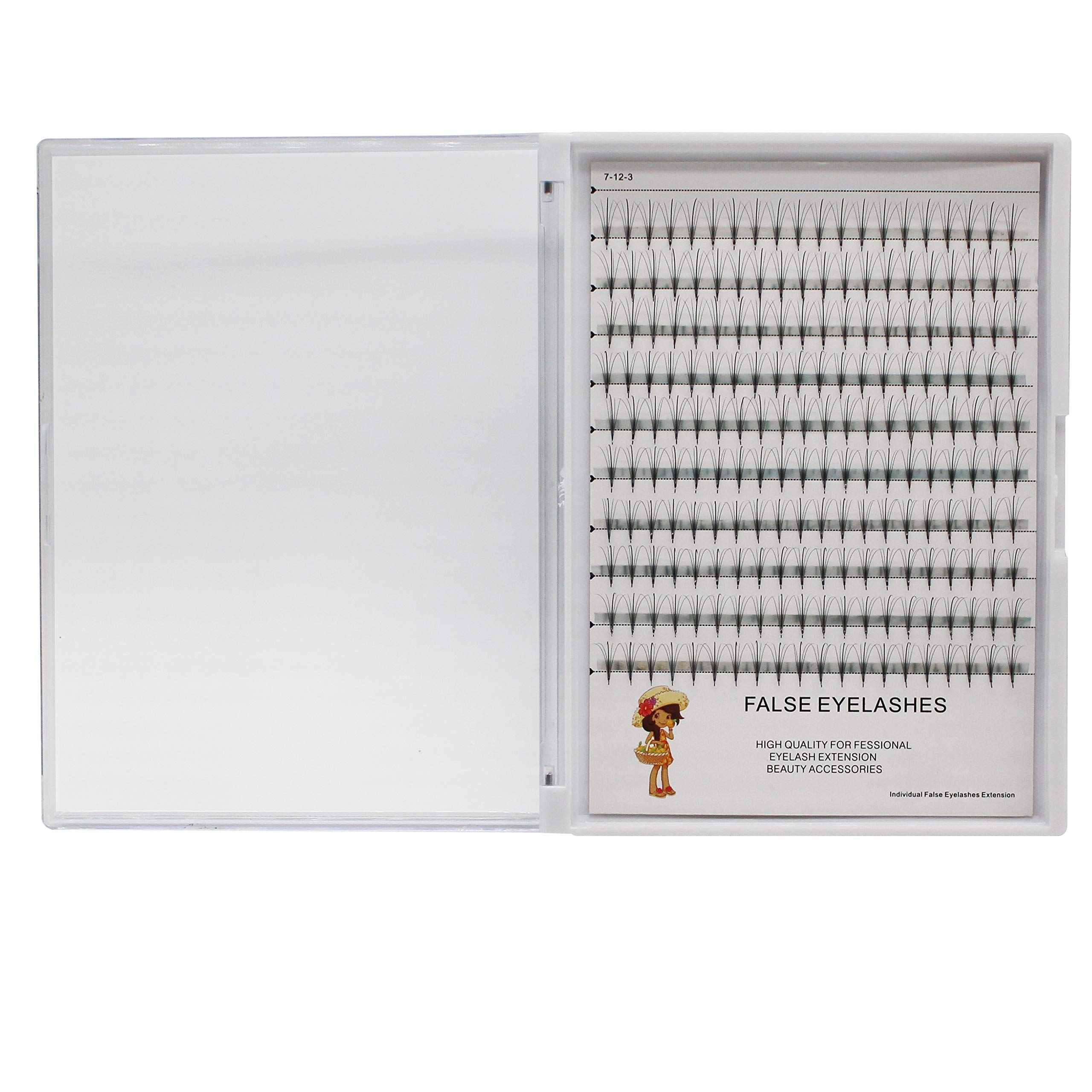 5D Individual Cluster Eyelash Extensions - 10 Lines Pre-Made Volume Fans, Faux Mink Lashes 8-16mm (14mm) - Professional Lash Supplies for Salon & Home Use - Perfect for Weddings, Parties & Special Occasions