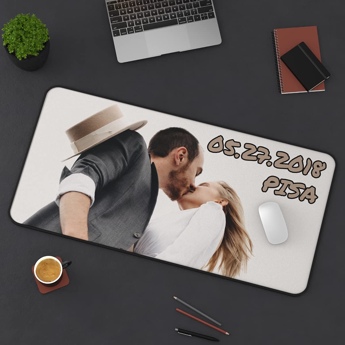 Custom Large Desk Mats 15.5”x31.5” - Personalized Photo & Text Computer Gaming Mouse Pad - Non-Slip Keyboard Mat for Office & Home Workspace - Perfect for Work, Gaming & Study