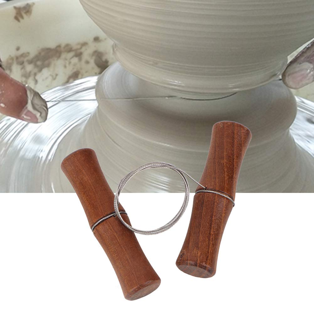 Stainless Steel Wire Clay Cutter with Wooden Handle - 9.84ft Pottery Cutting Wire for Cheese, Dough & Clay Art Crafts - Perfect for Sculpting, Pottery Making & Baking