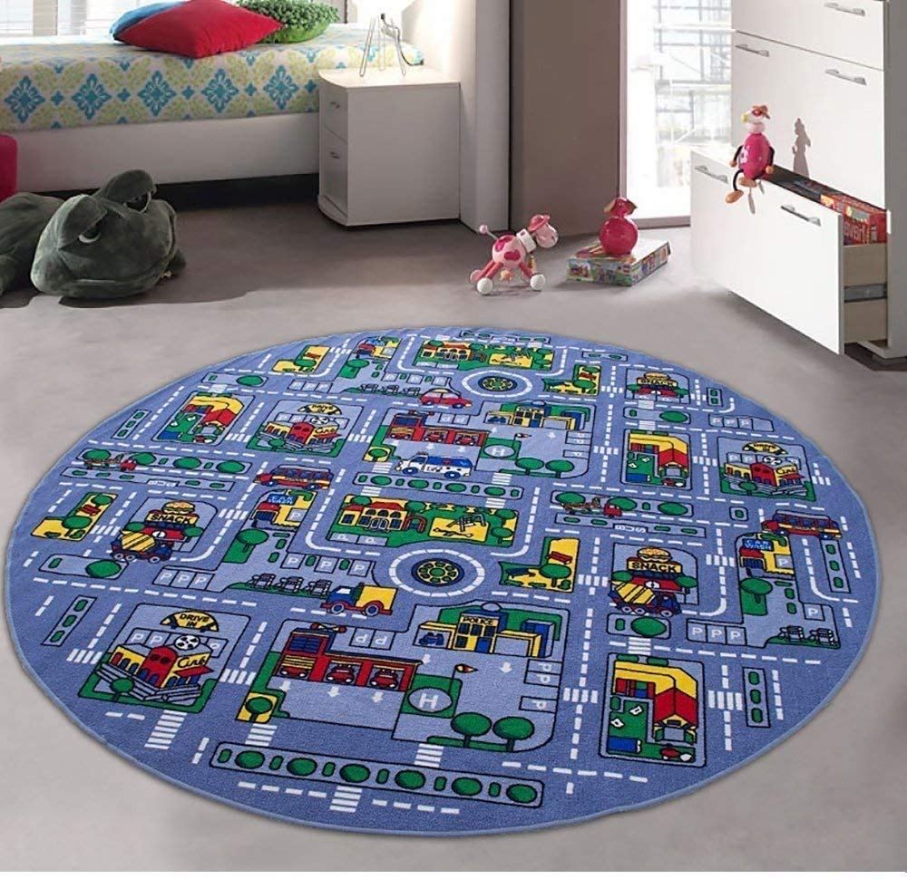 Kids Carpet Playmat Rug - Interactive City Map Design for Toy Car Racing - Non-Slip Floor Mat for Toddlers Boys & Girls - Perfect for Bedroom, Playroom & Living Room - Educational Play Mat for Early Learning & Imaginative Play