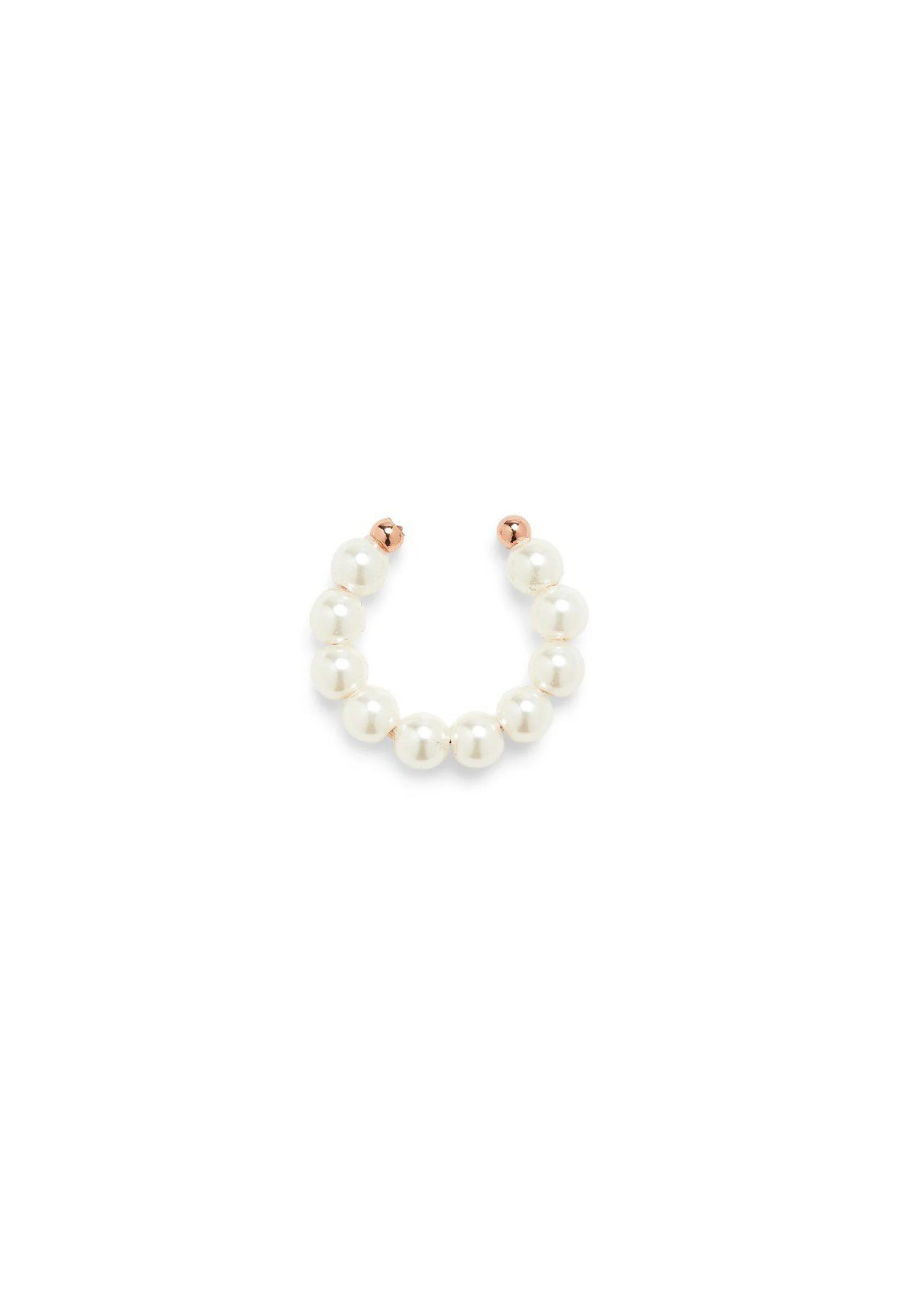 Lola Knight Aspen Pearl Bridal Ear Cuff - 18K Gold Wedding Jewelry for Brides, Bridesmaids & Formal Occasions