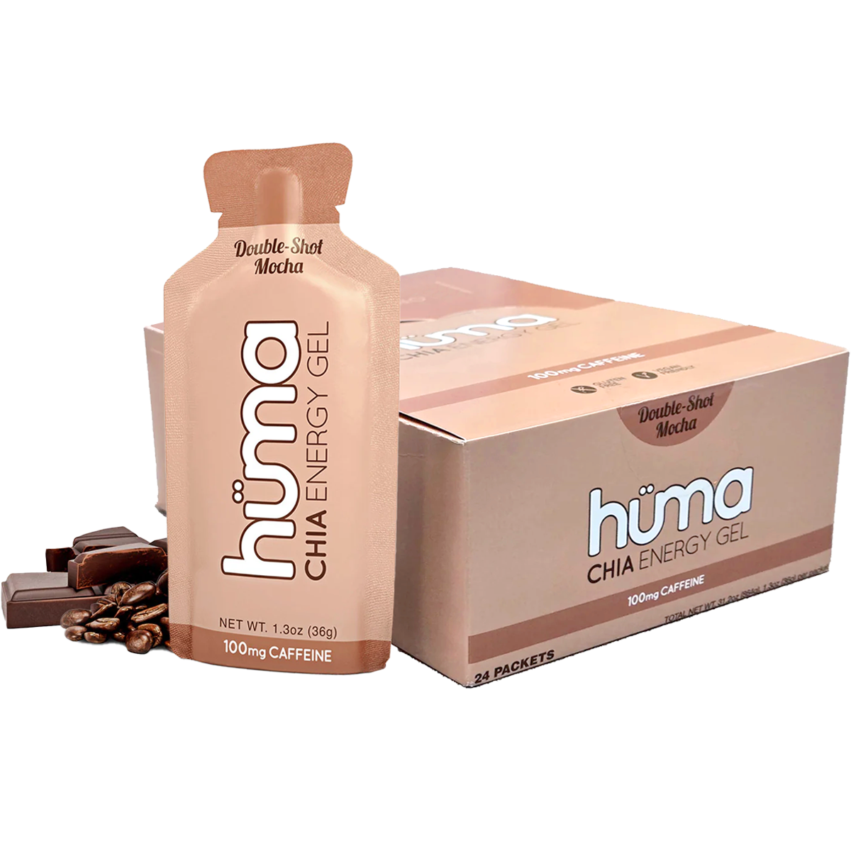 Organic Huma Chia Energy Gel - Natural Sports Nutrition for Runners, Cyclists & Athletes - Boost Endurance & Hydration - Perfect for Marathon Training & Outdoor Adventures