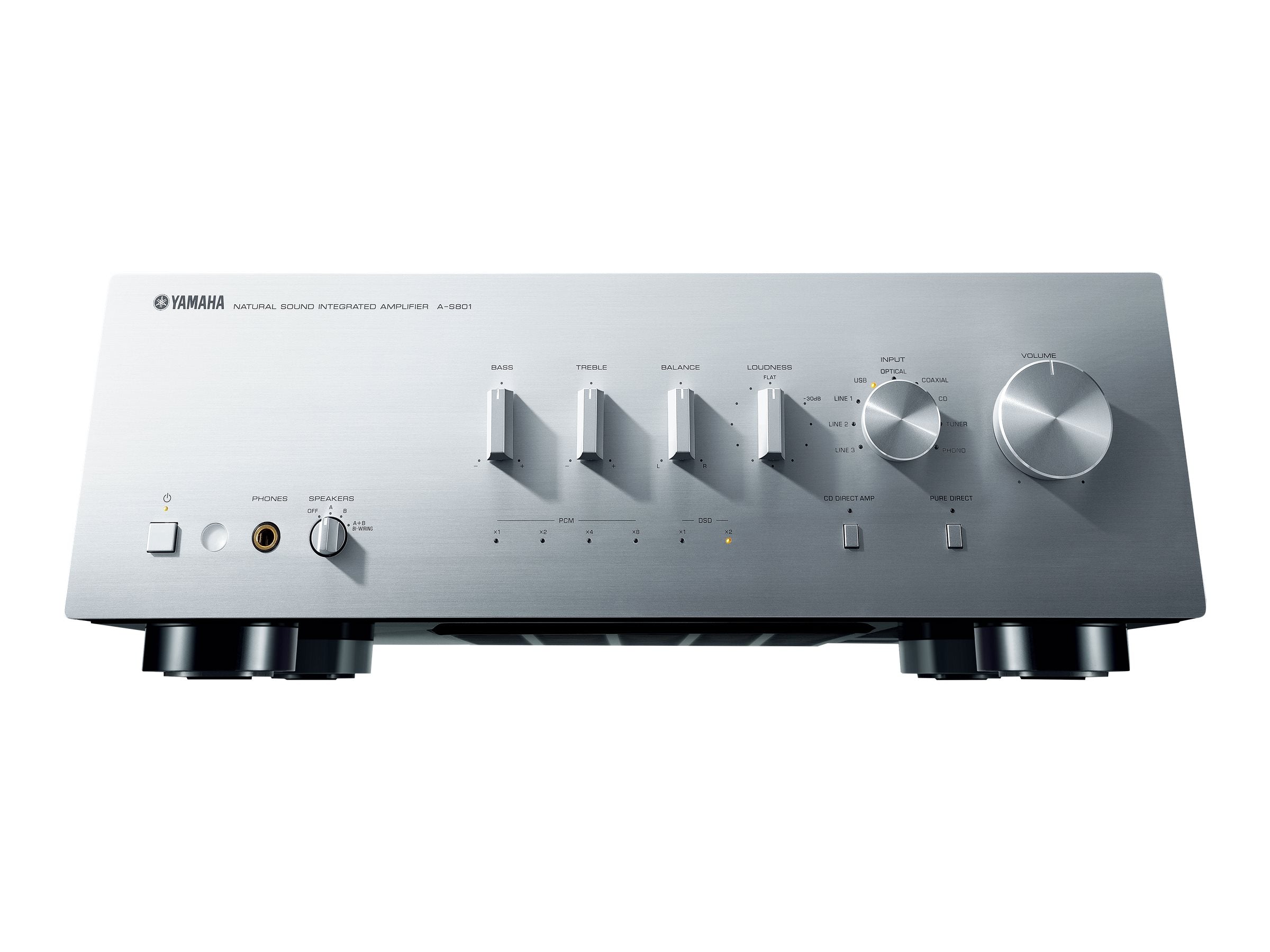 Yamaha A-S801 Integrated Stereo Amplifier - High-Fidelity Audio for Home Theater & Music Listening