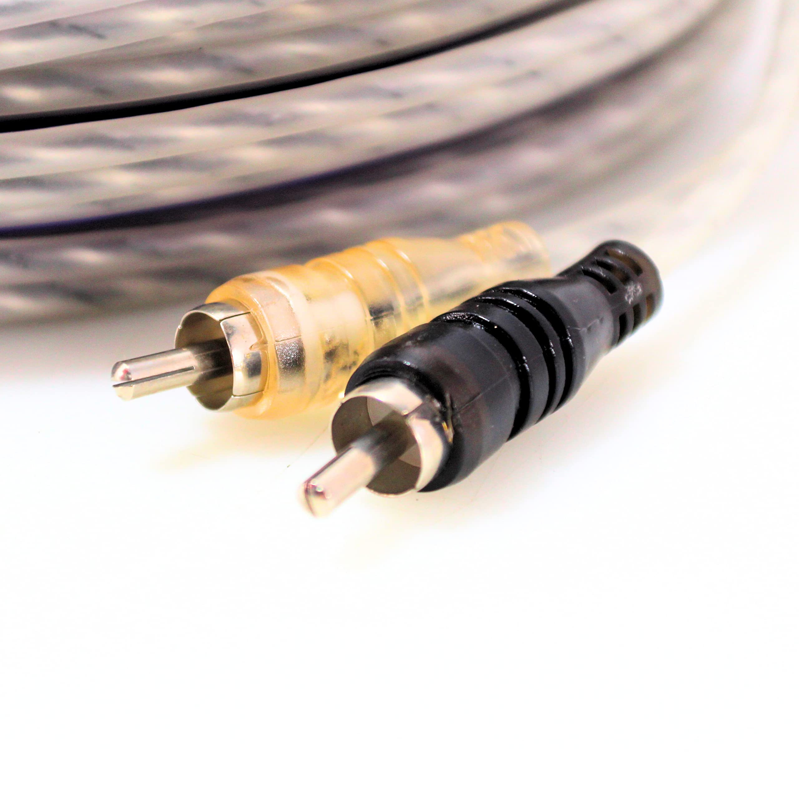 Full Tilt 4 Gauge AWG White/Black Amplifier Wire Kit - Premium Car Audio Power & Ground Cable for Car Stereo, Subwoofer, and Amp Installations